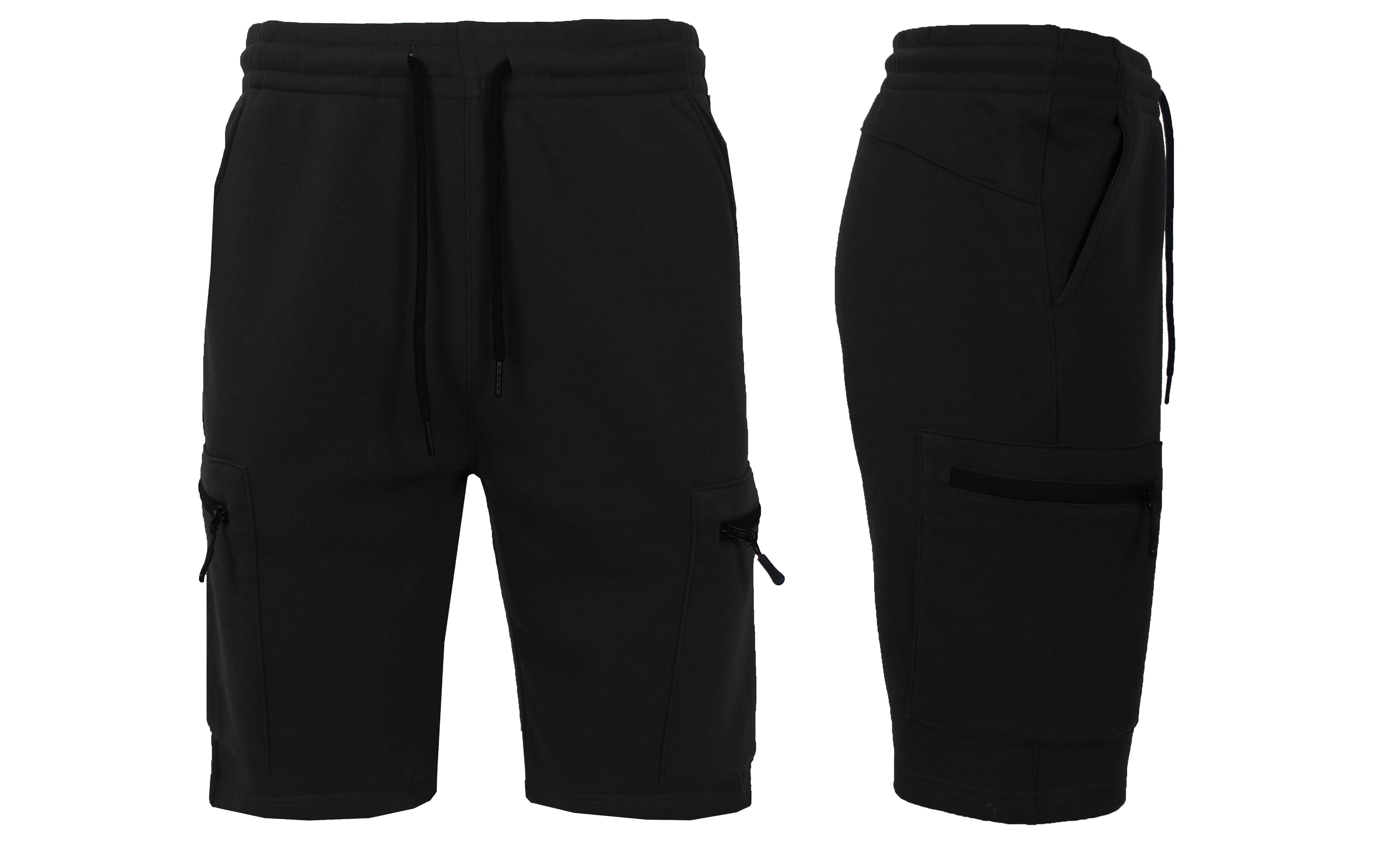 Galaxy by Harvic Men's Cargo Jogger Lounge Shorts