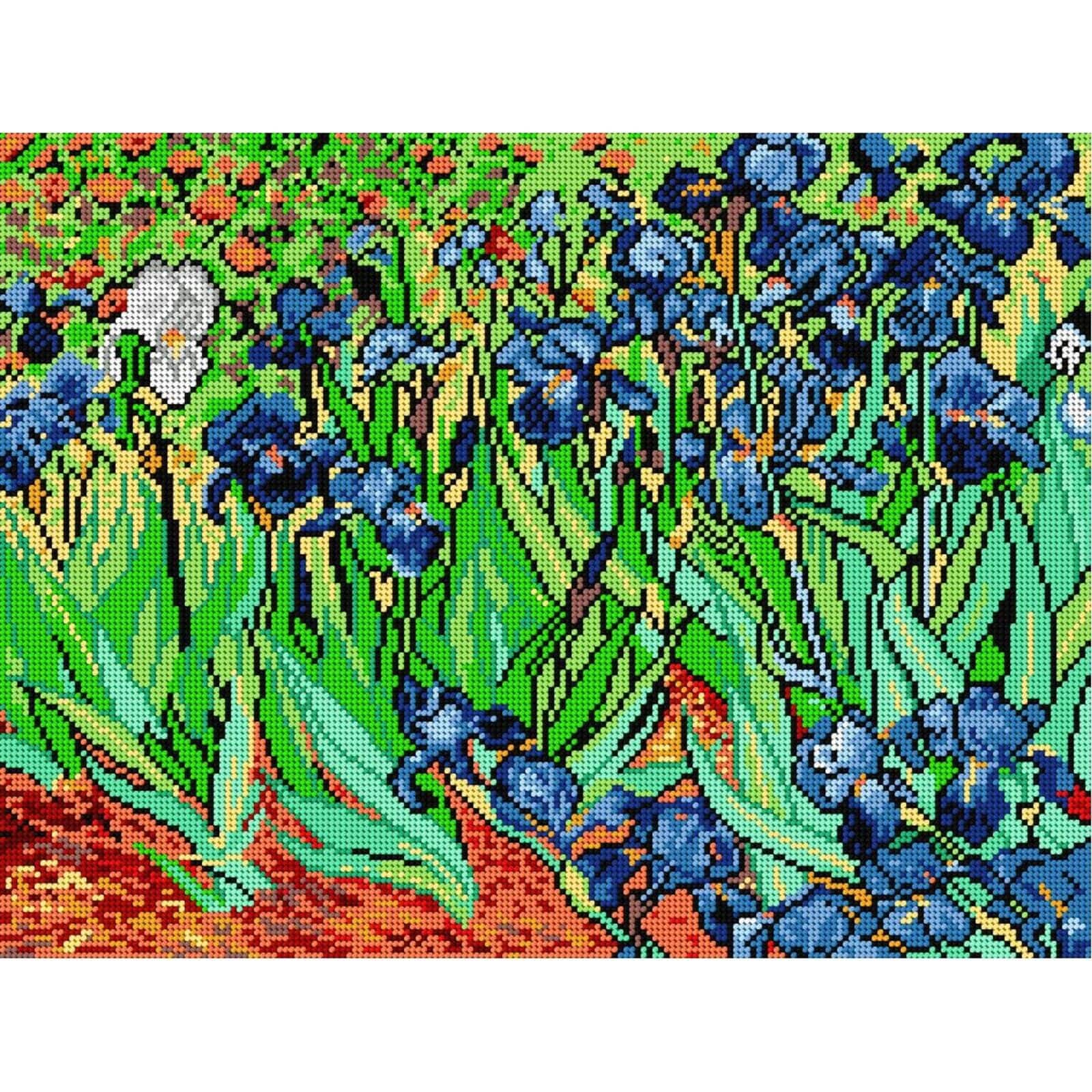 Orchidea Gobelin Canvas For Halfstitch Without Yarn After Vincent Van Gogh
