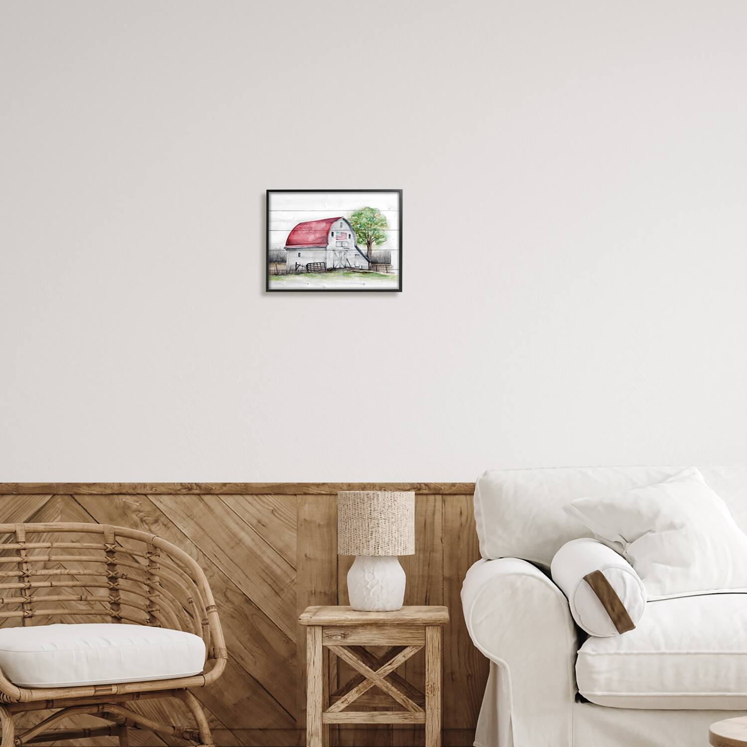 Stupell Industries Rustic Americana Barn Framed Giclee Art