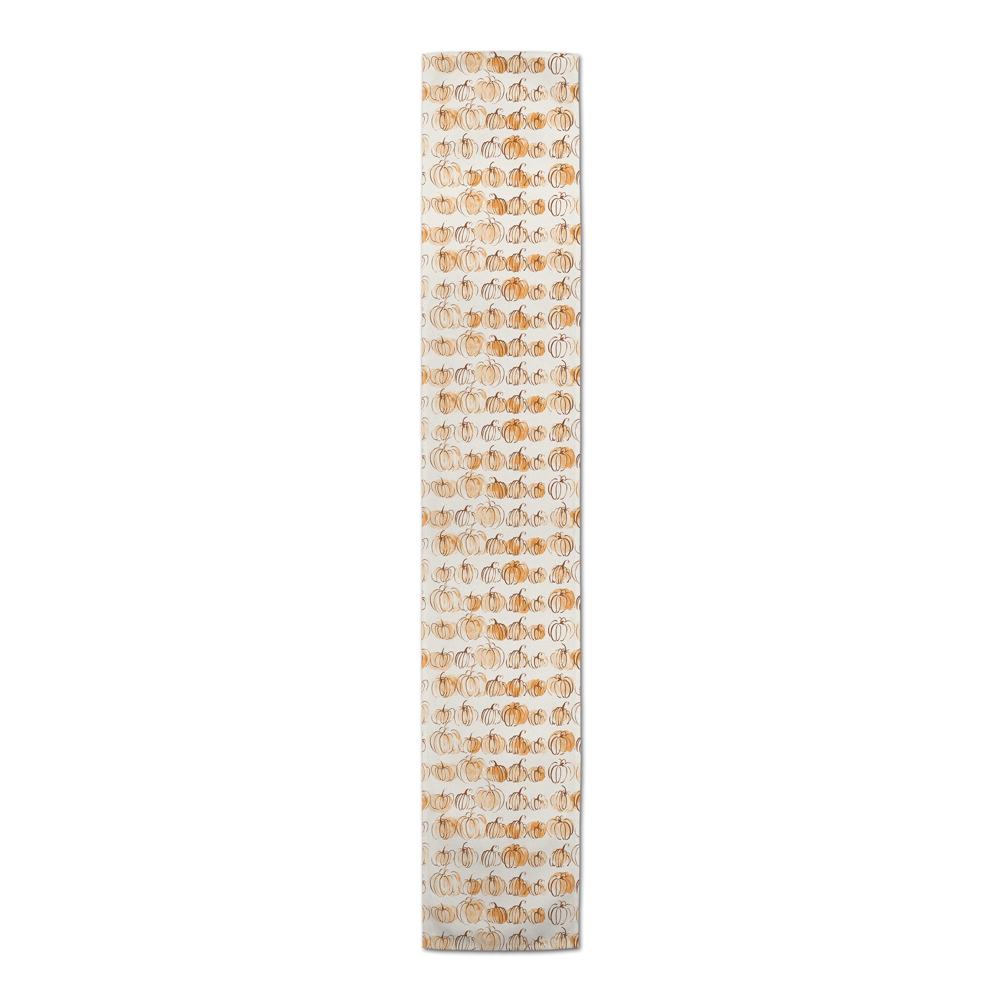 90" Fall Pumpkins Polyester Twill Table Runner