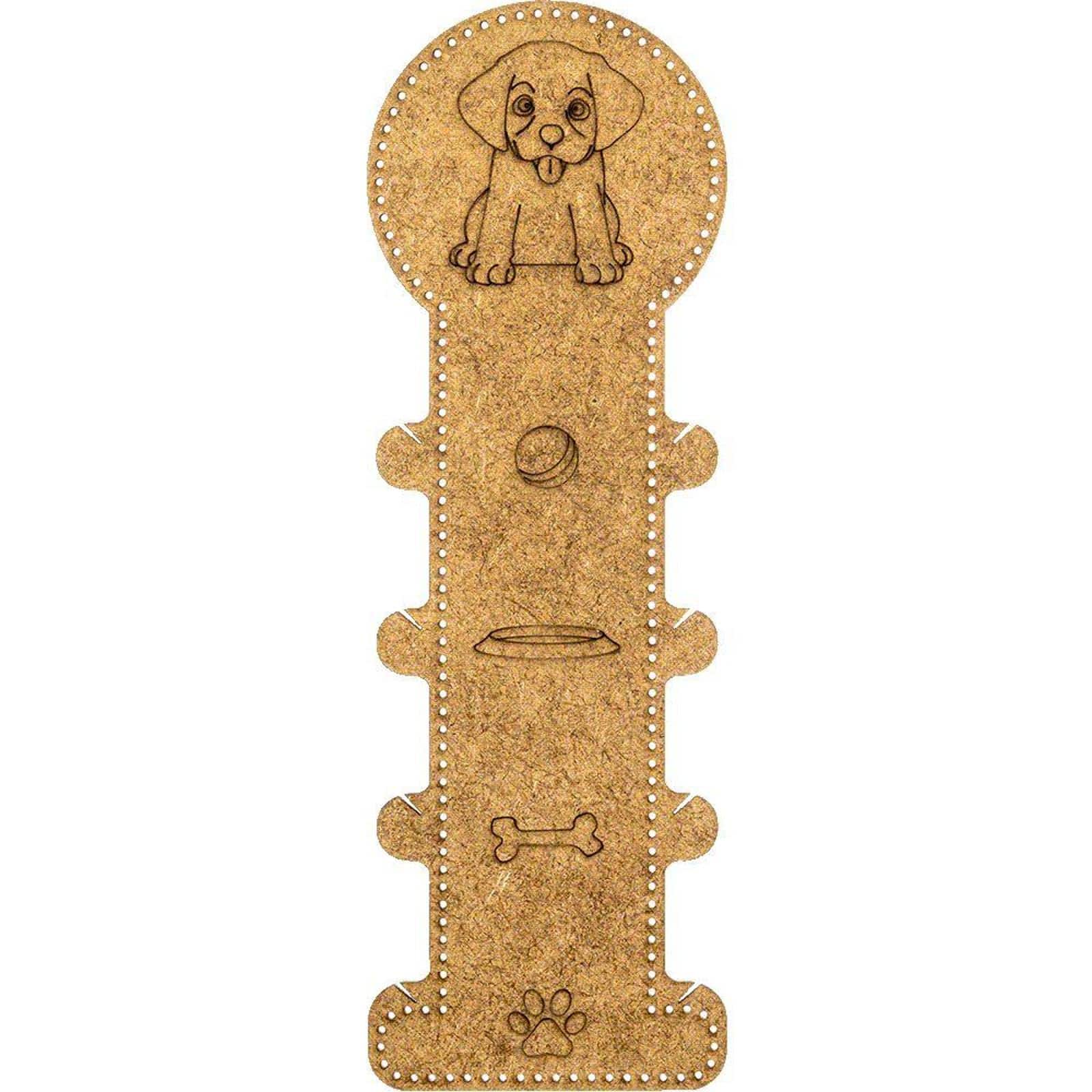 Wonderland Crafts Dog Embroidery Blank Wood Organizer