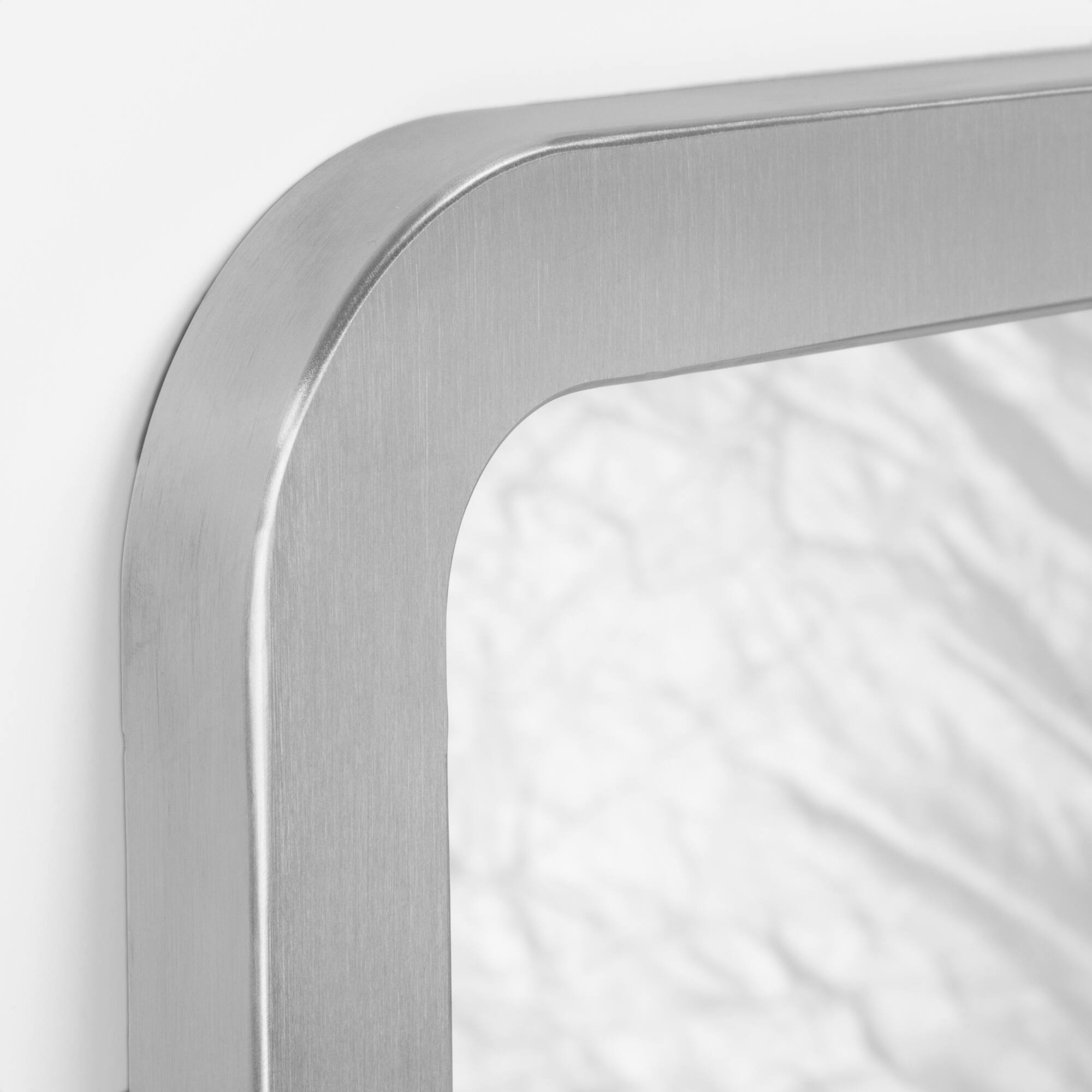 Head West Brushed Nickel 24" x 30" Rounded Edge Framed Accent Vanity Mirror