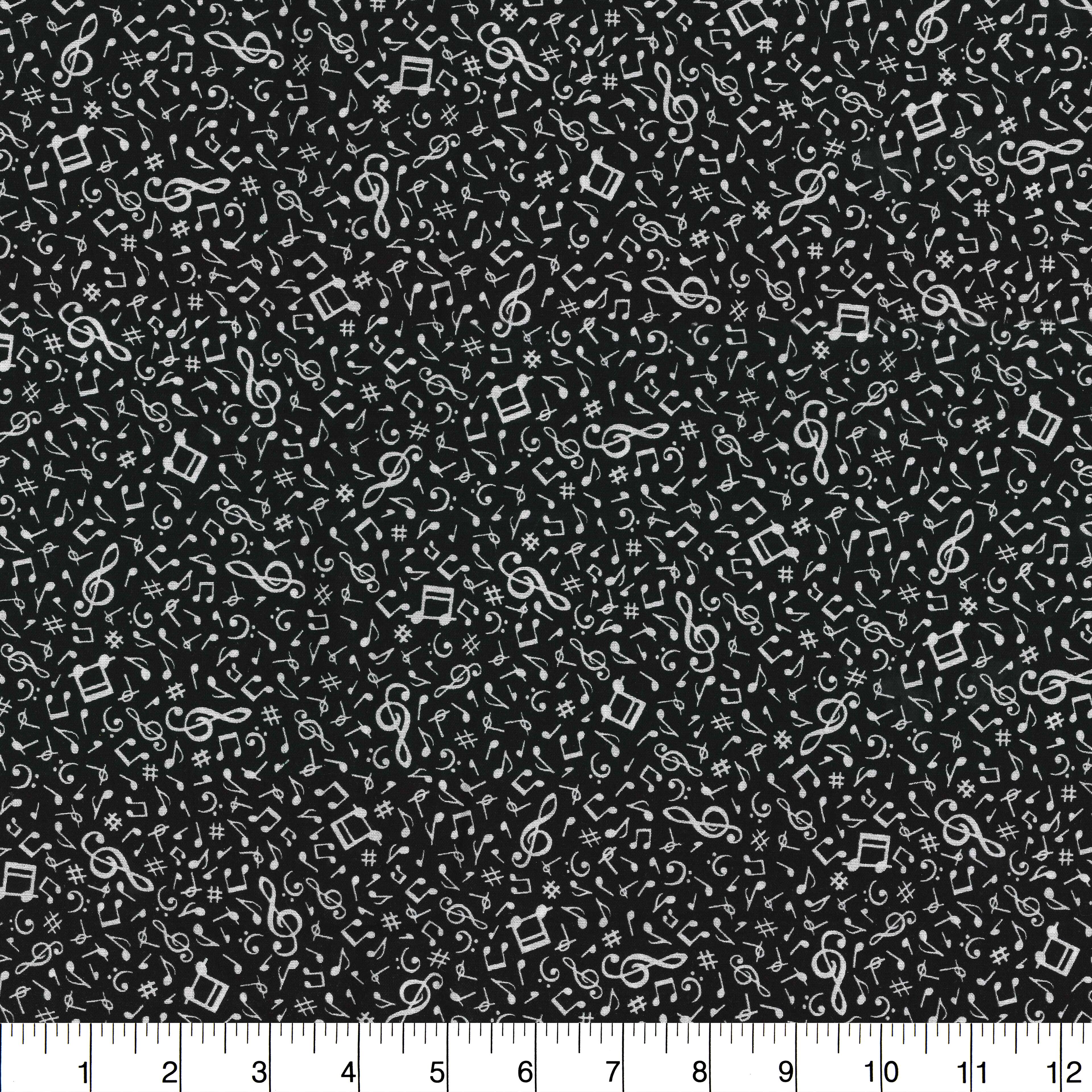 Fabric Traditions Music Notes Cotton Fabric