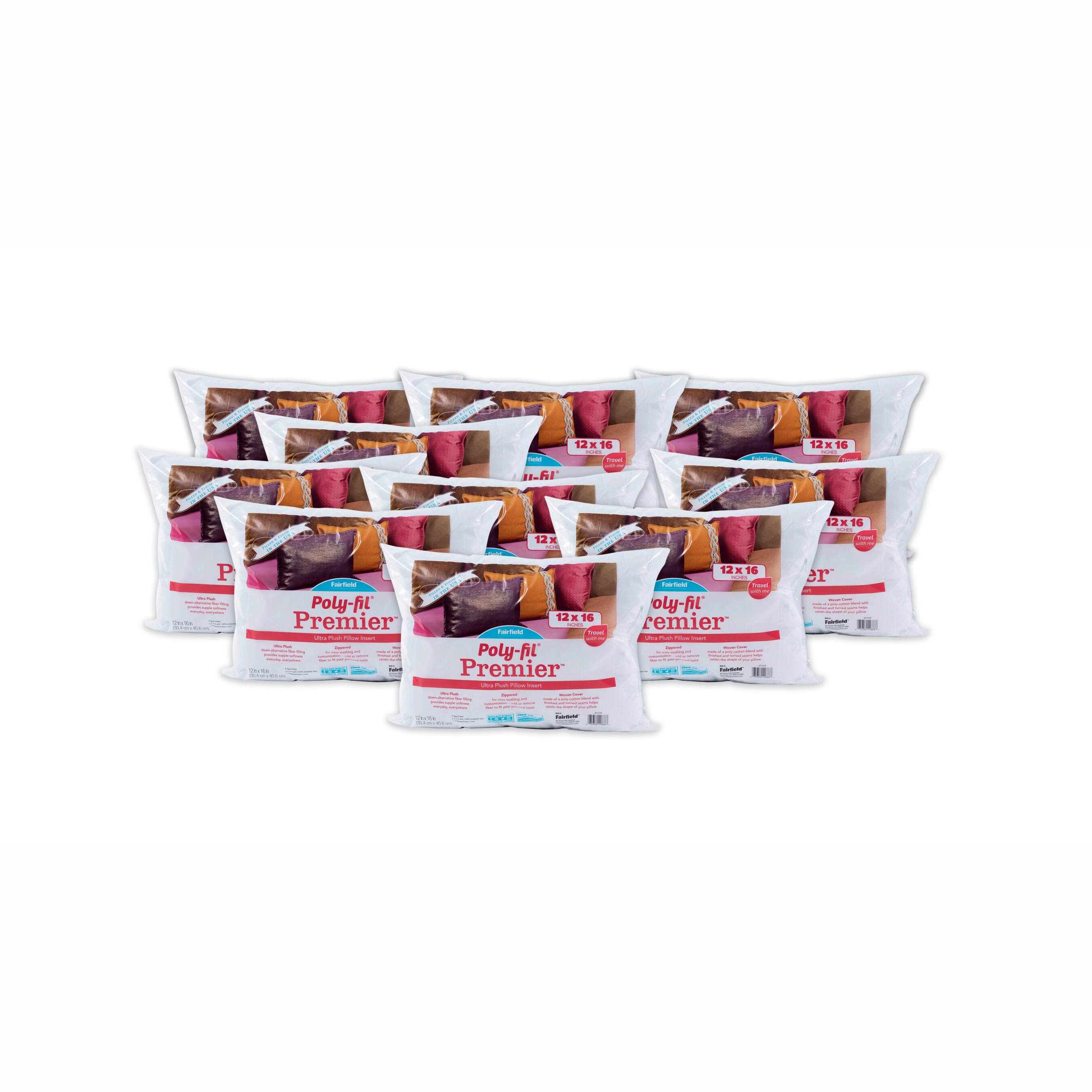 Poly-Fil® Premier™ 10ct. Travel Pillow Inserts, 12" x 16"