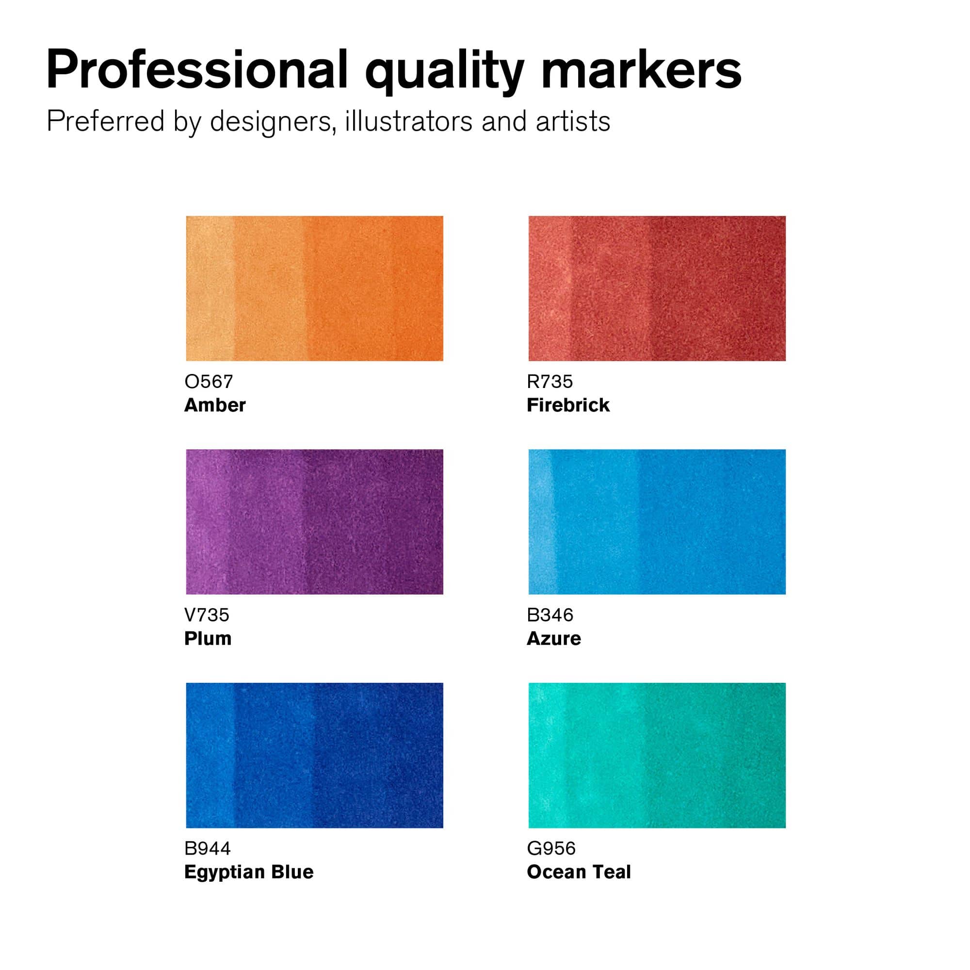 Winsor & Newton® ProMarker Brush™ Rich Tones Marker Set