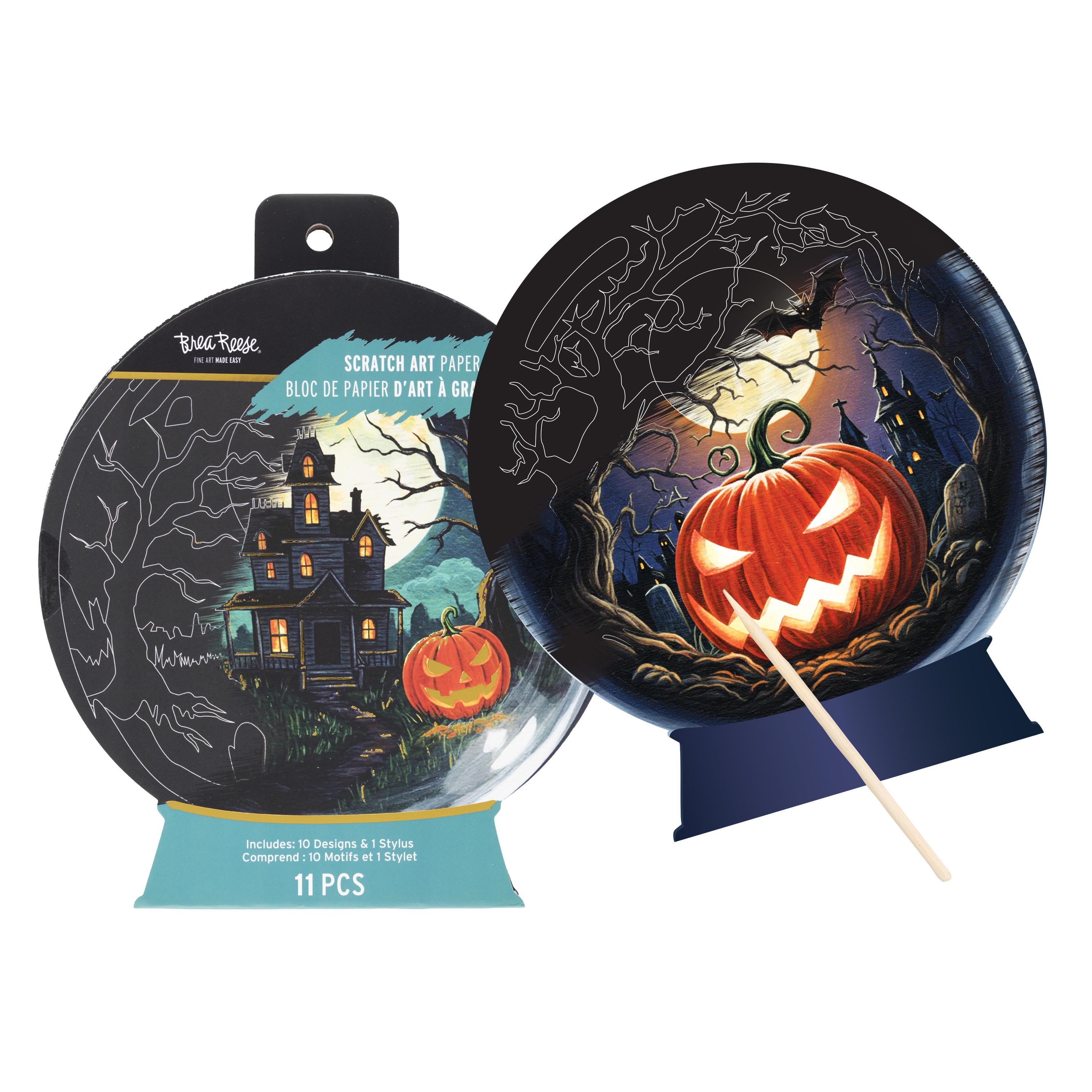 Brea Reese® Crystal Ball Shaped Scratch Art Pad