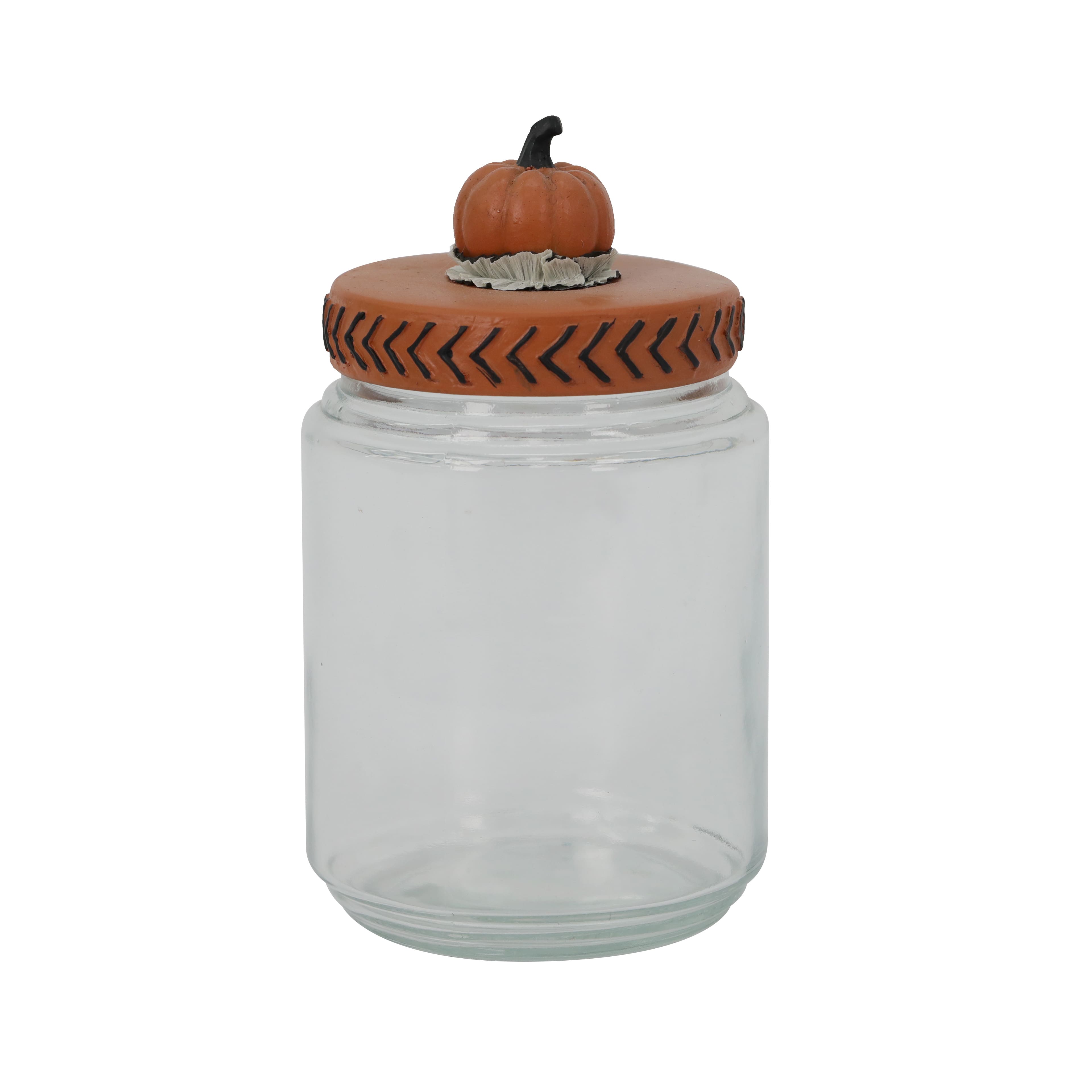 7" Jack-o'-Lantern Decorative Glass Jar by Ashland®