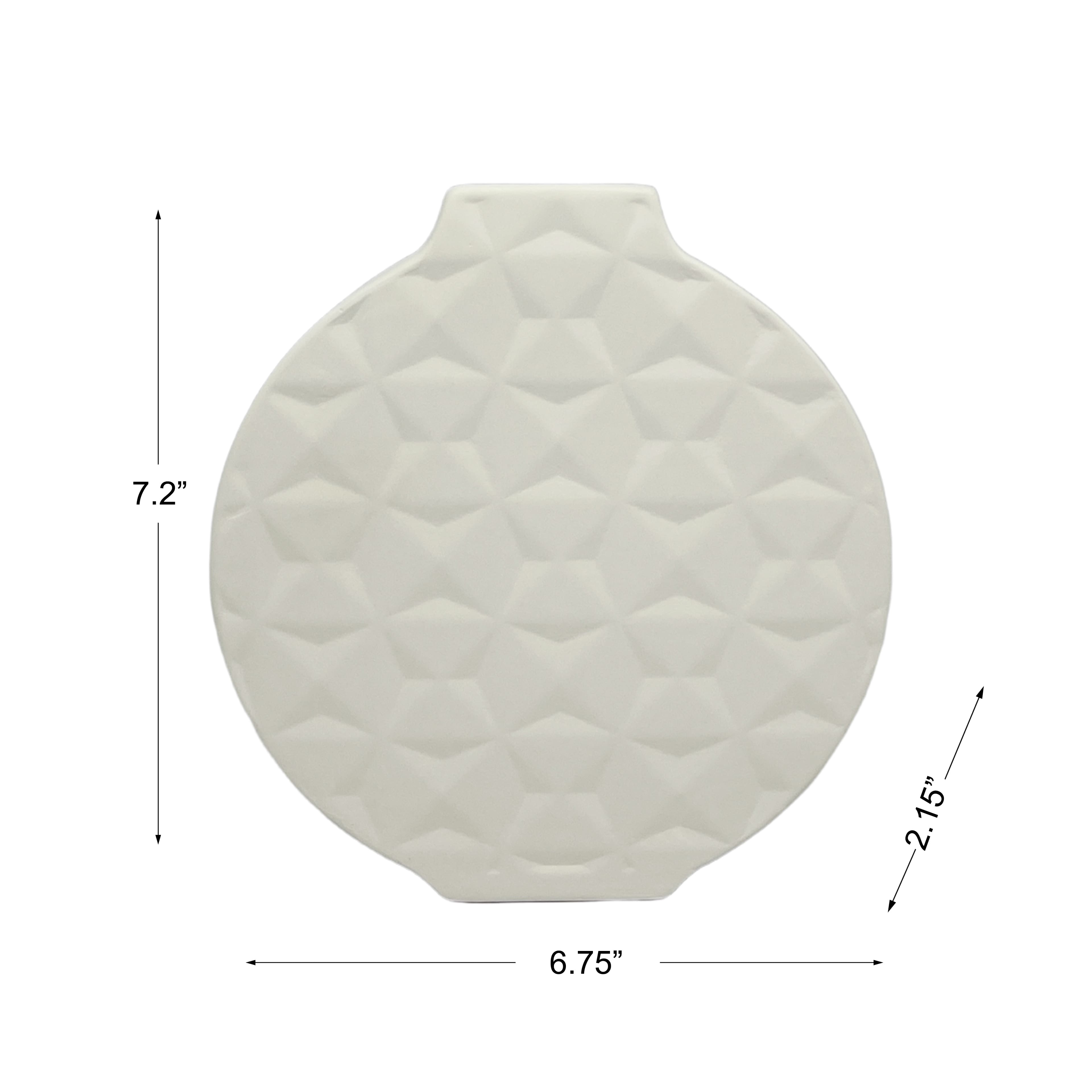 Jonathan Adler x Michaels 7.25" Embossed Geometric DIY Round Ceramic Vase