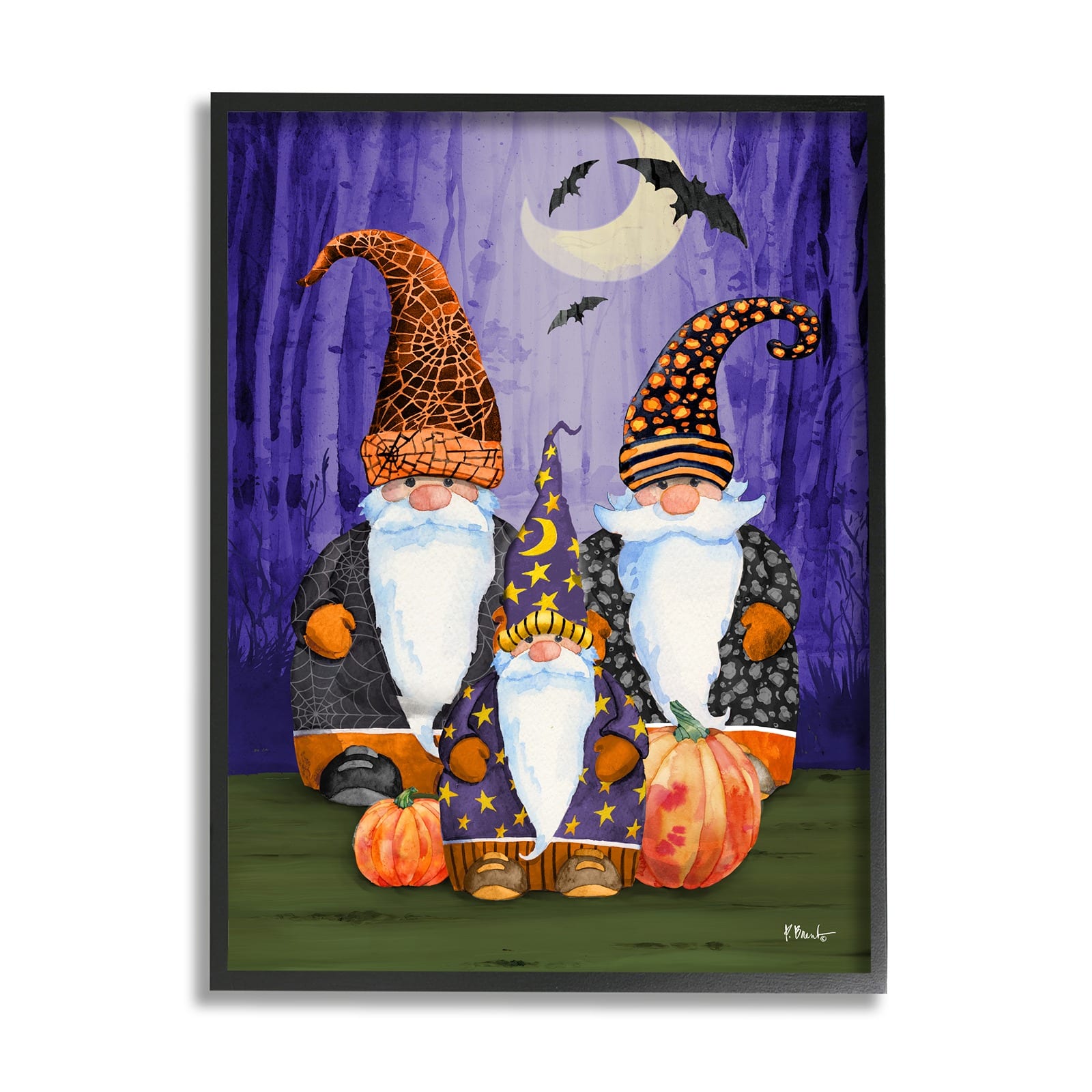 Stupell Industries Halloween Gnomes Framed Giclee Art