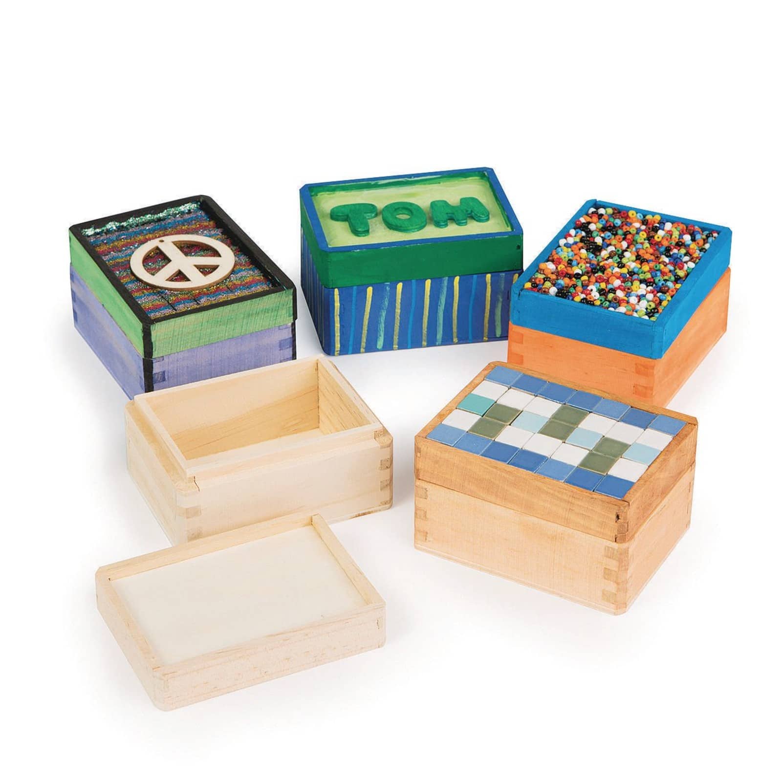 S&S Worldwide® Unfinished Wooden Trinket Box, 12ct.