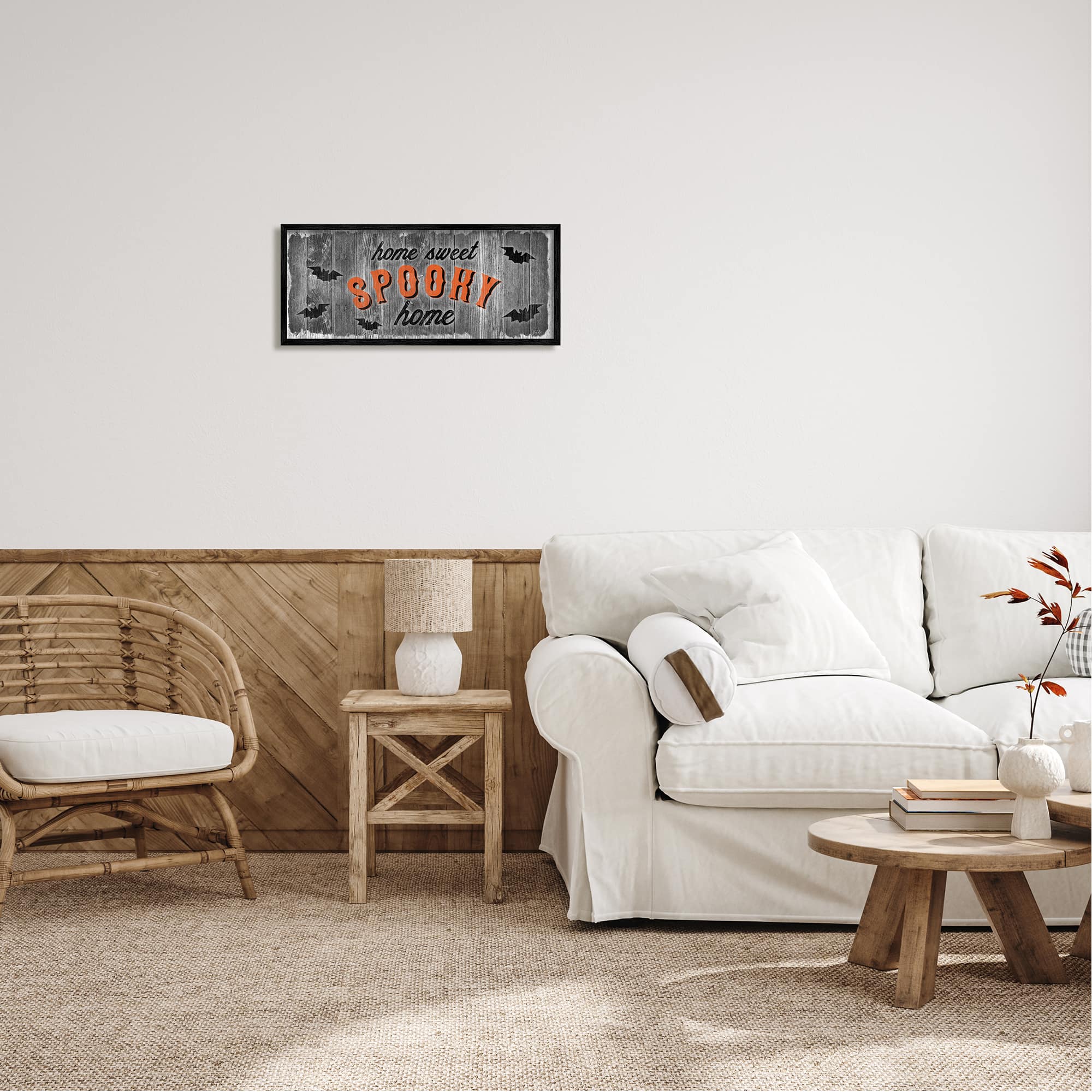 Stupell Industries Sweet Spooky Home Sign Framed Giclee Art