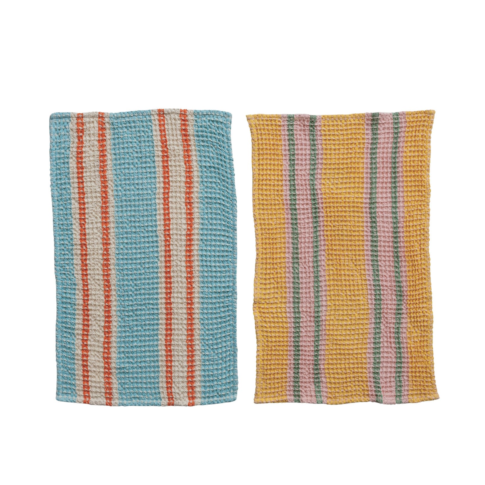 Hello Honey® Multicolor Cottage Charm Cotton Waffle Weave Tea Towels Set