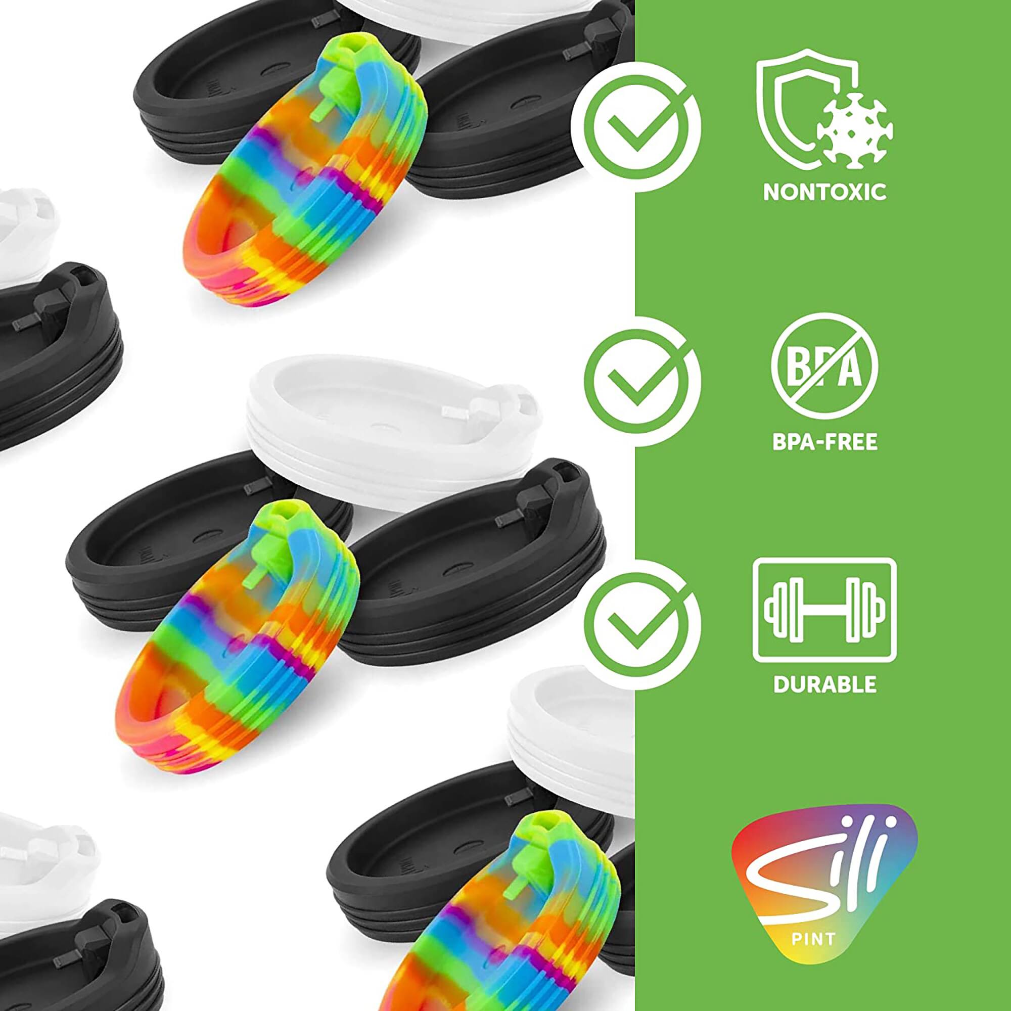 Silipint® Kids Silicone Travel Cup Lids, 4ct.