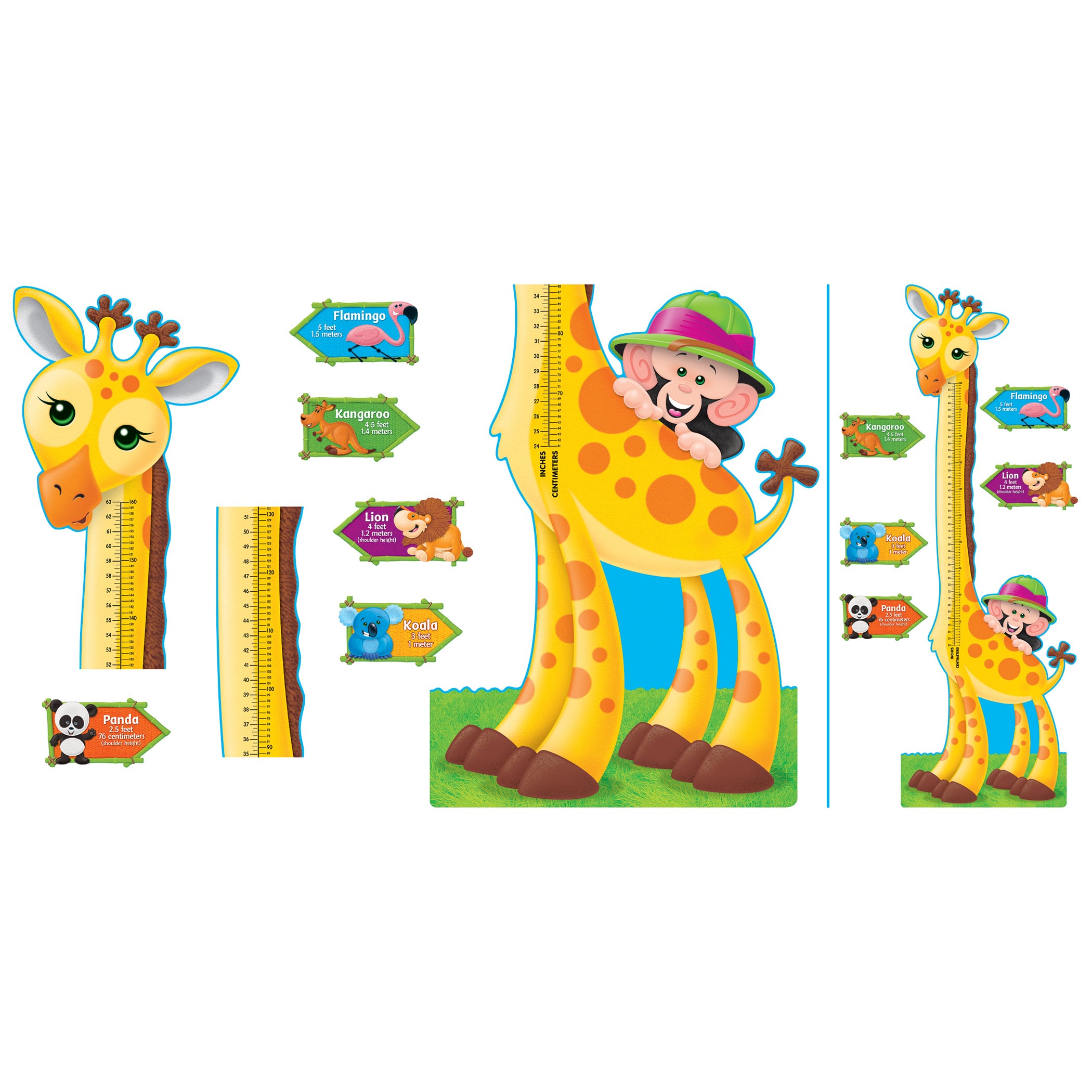 Trend Enterprises Giraffe Growth Chart Bulletin Board Set