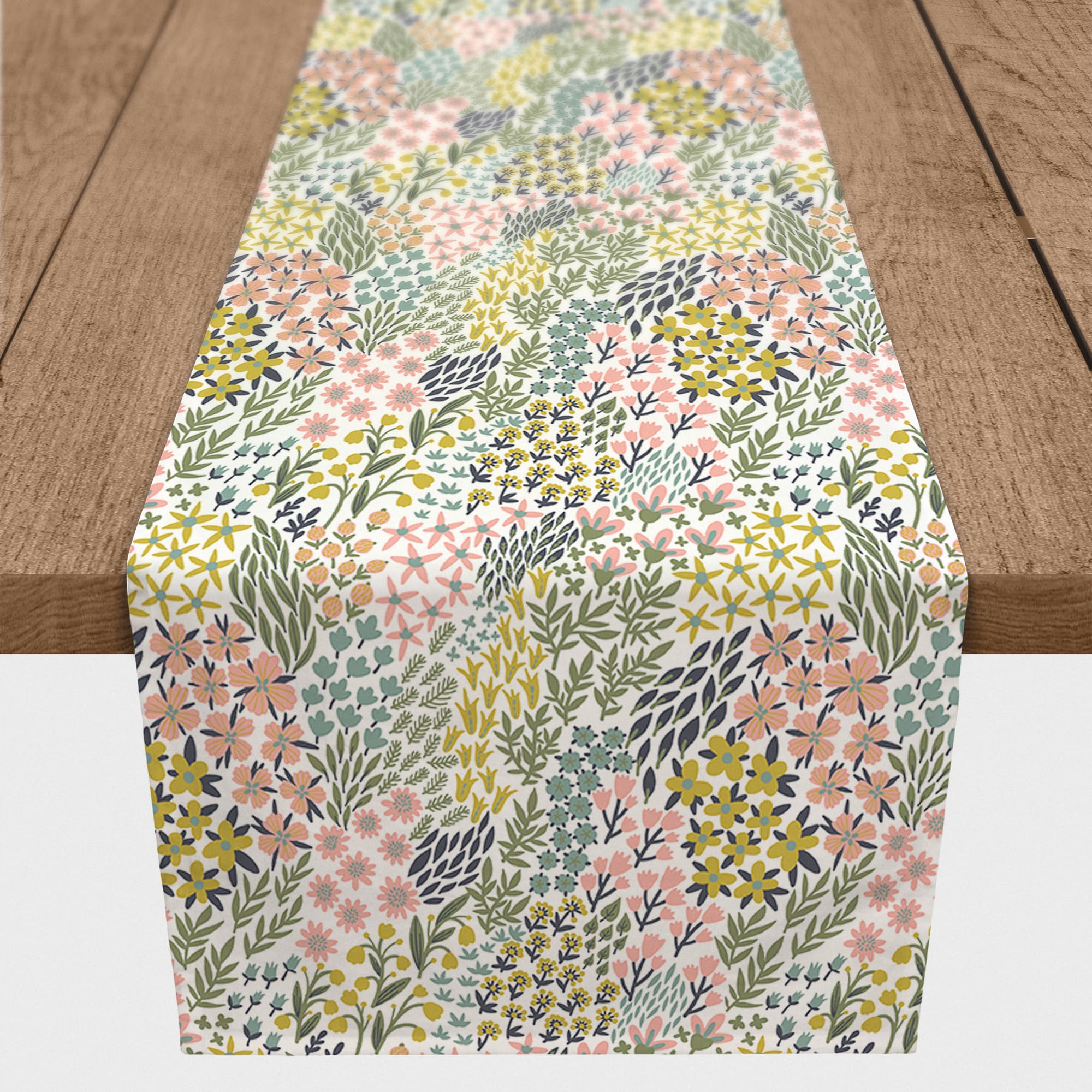 Funky Floral 16" x 90" Cotton Twill Runner