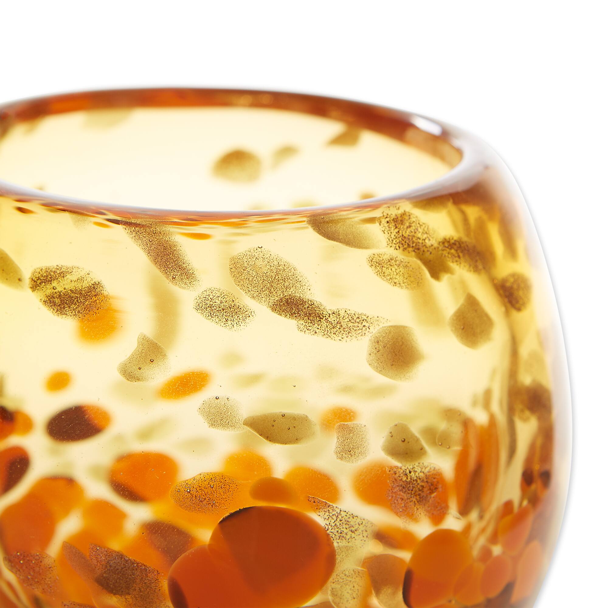 4" Orange Bowl Vase