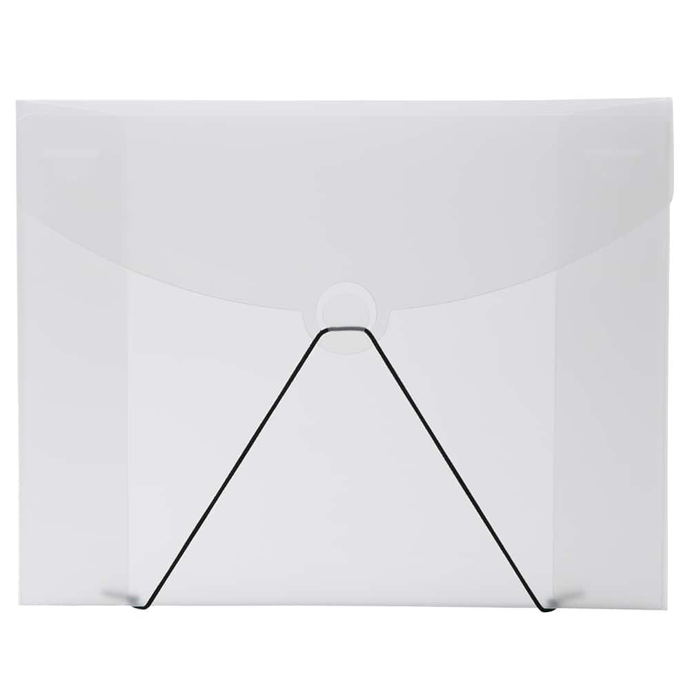 JAM Paper Clear Frosted 9.5" x 12" Plastic Portfolio