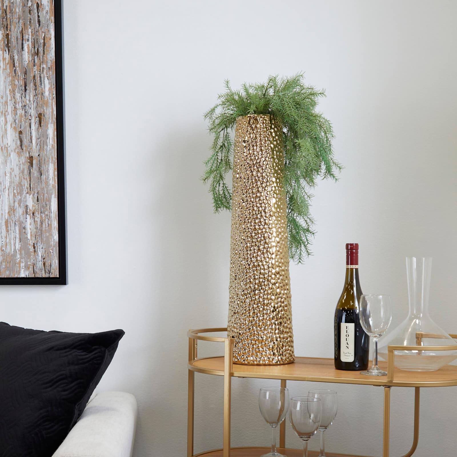 Modern Ceramic Vase with Bubble Texture