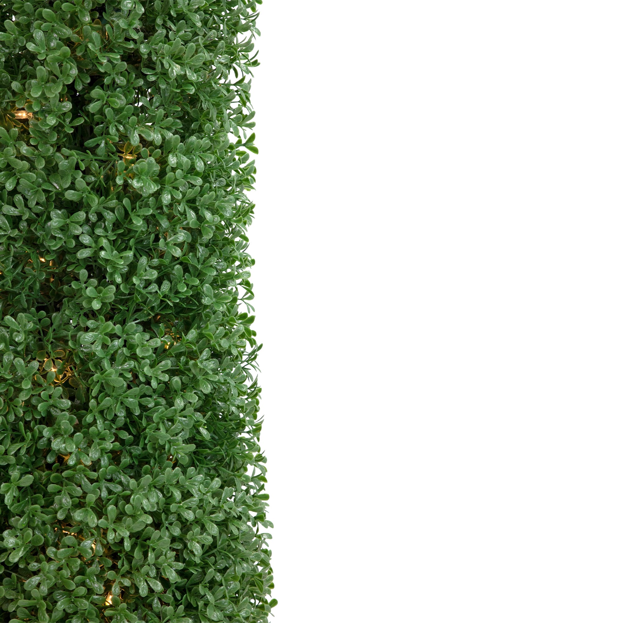 4ft. Pre-Lit Artificial Boxwood Cone Topiary Tree with Pot, Clear Lights