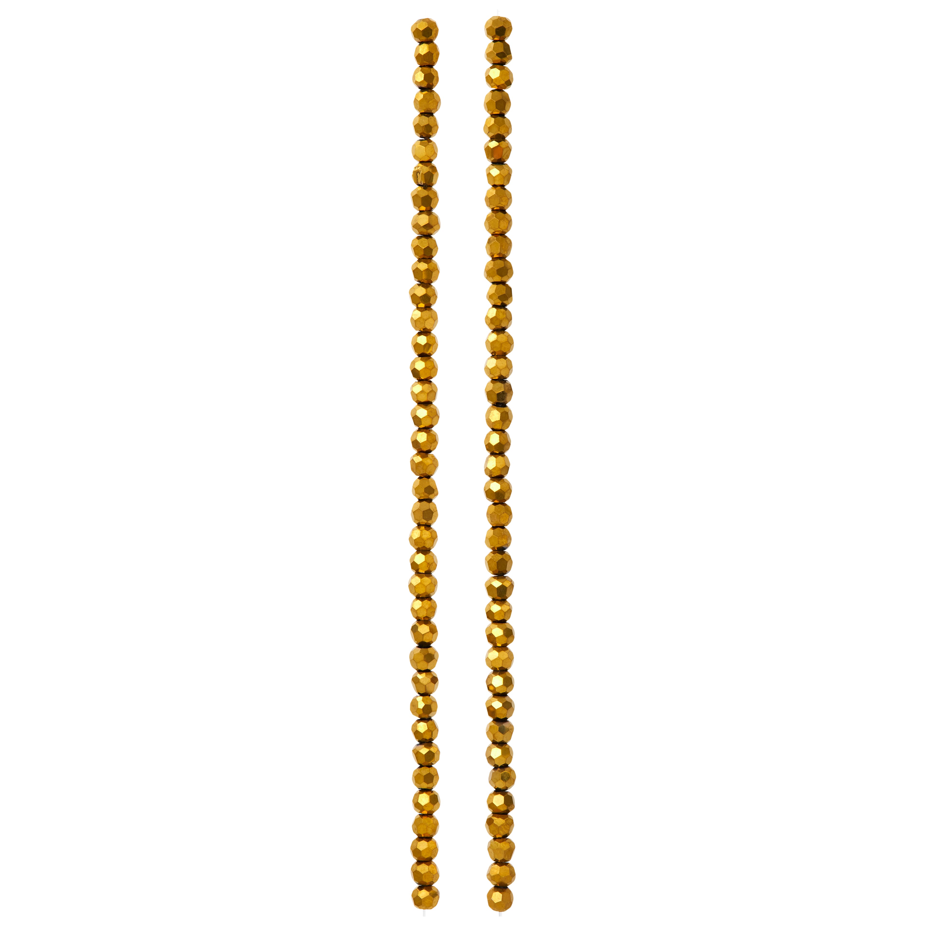 12 Pack: Gold Iris Glass Faceted Round Beads, 3mm by Bead Landing™