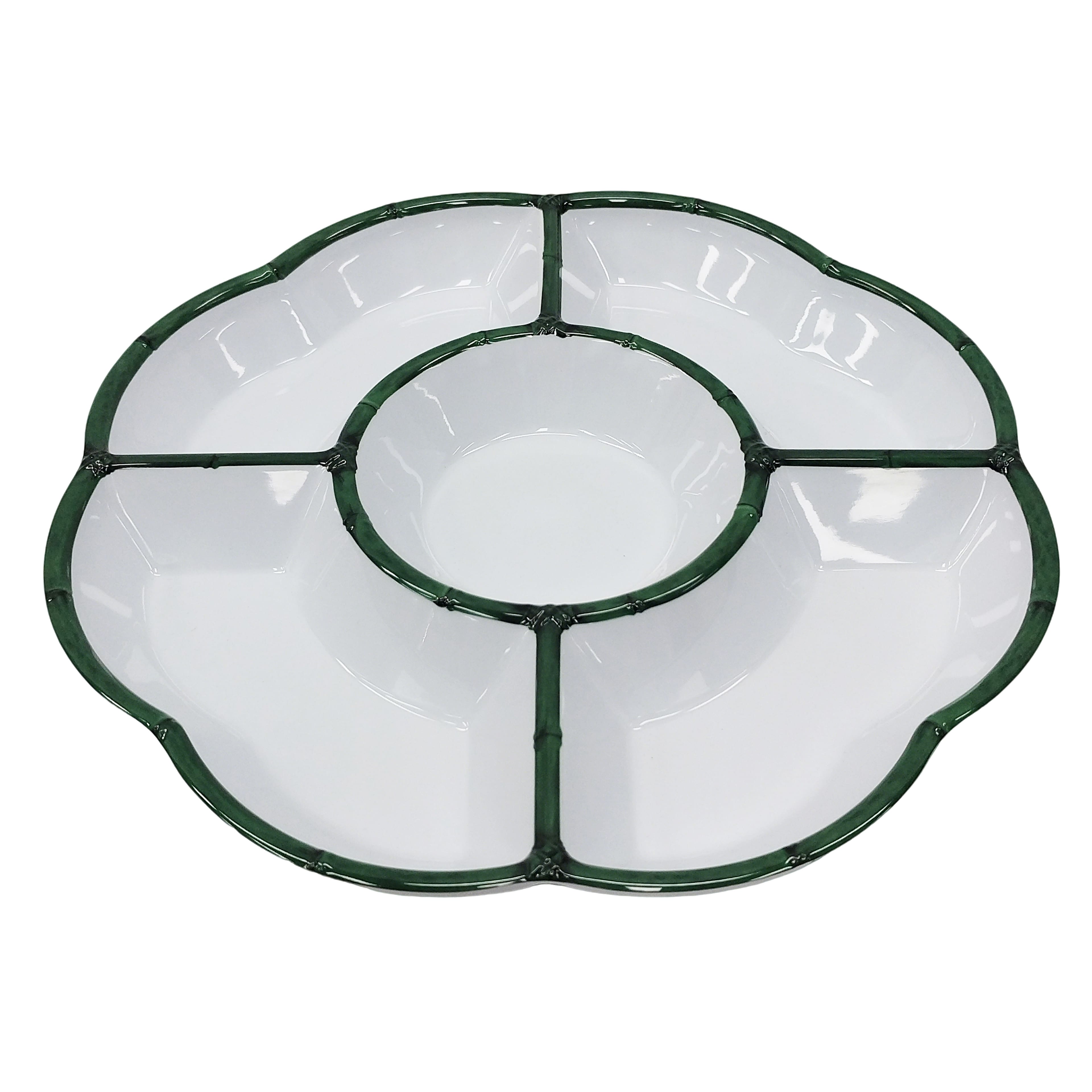 Green & White Melamine Chip & Dip Bowl by Celebrate It™