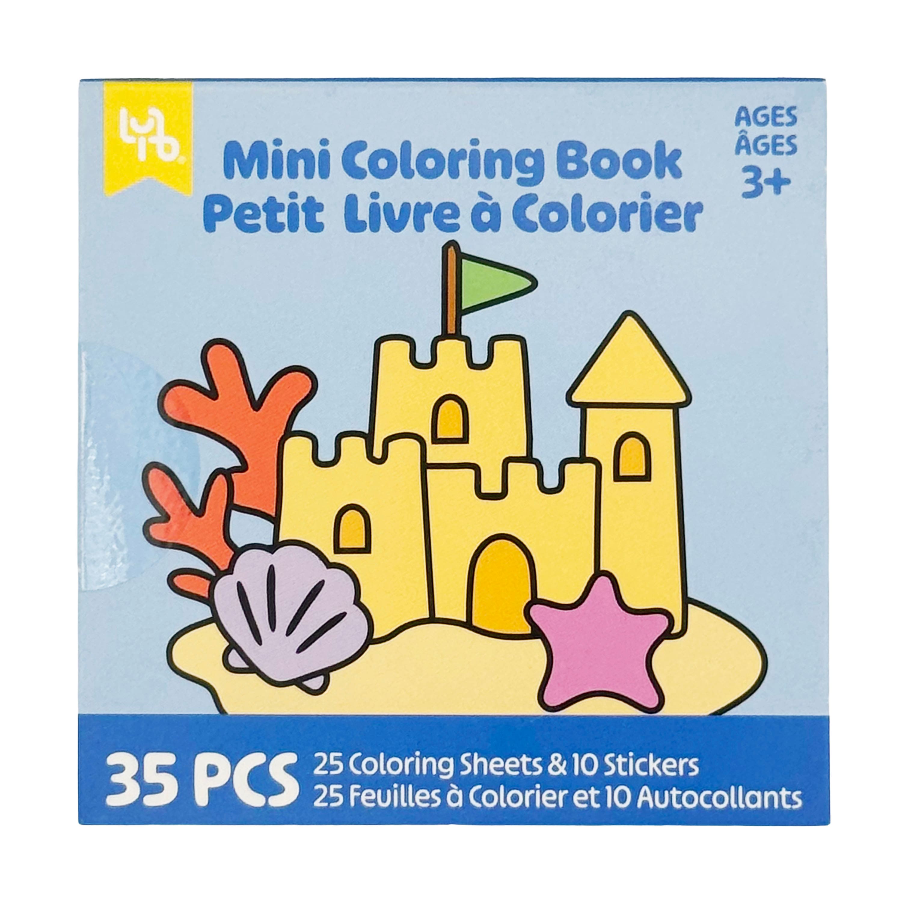Little Yellow Bicycle® Sand Castle Mini Coloring Book