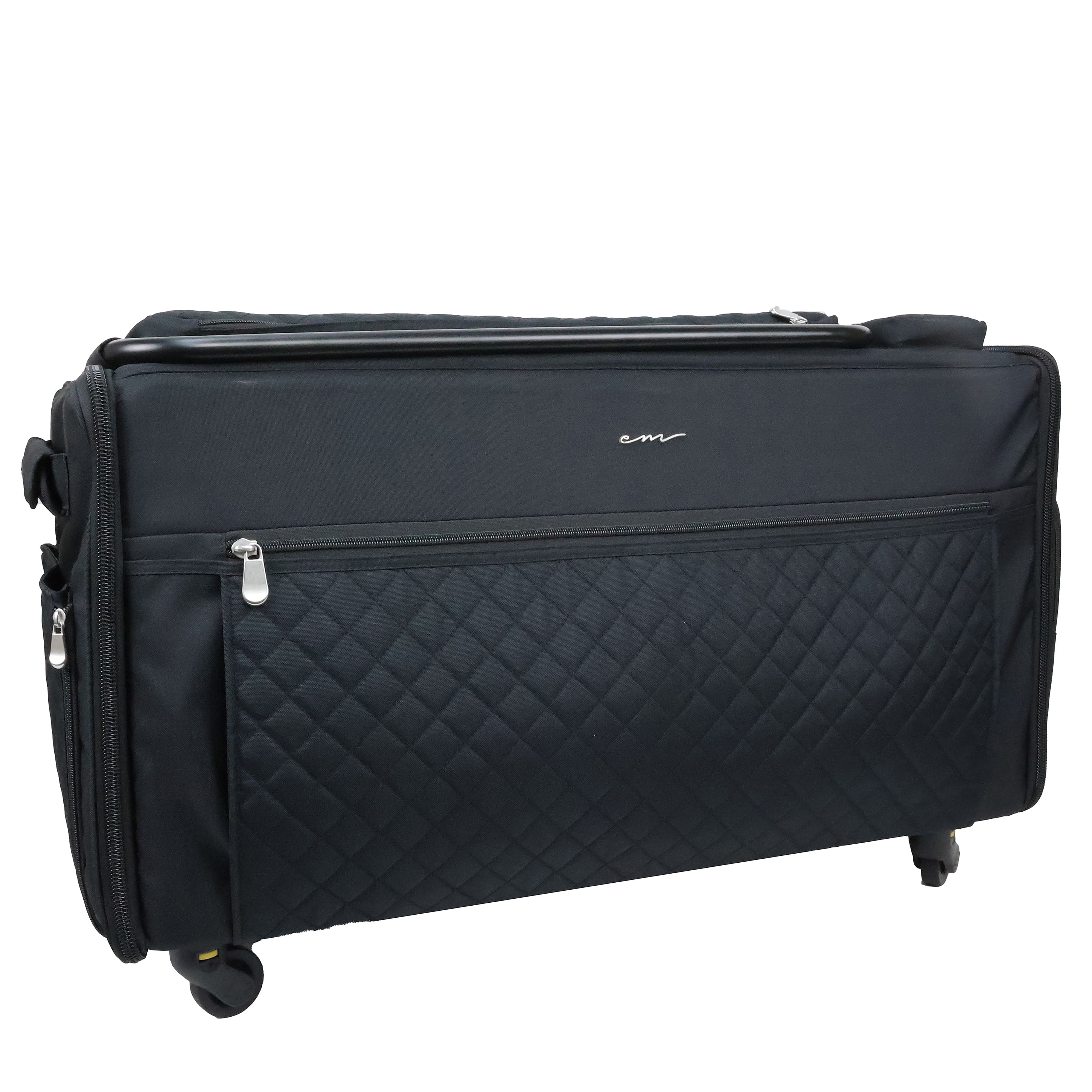 Everything Mary Black Jumbo Rolling Craft Tote