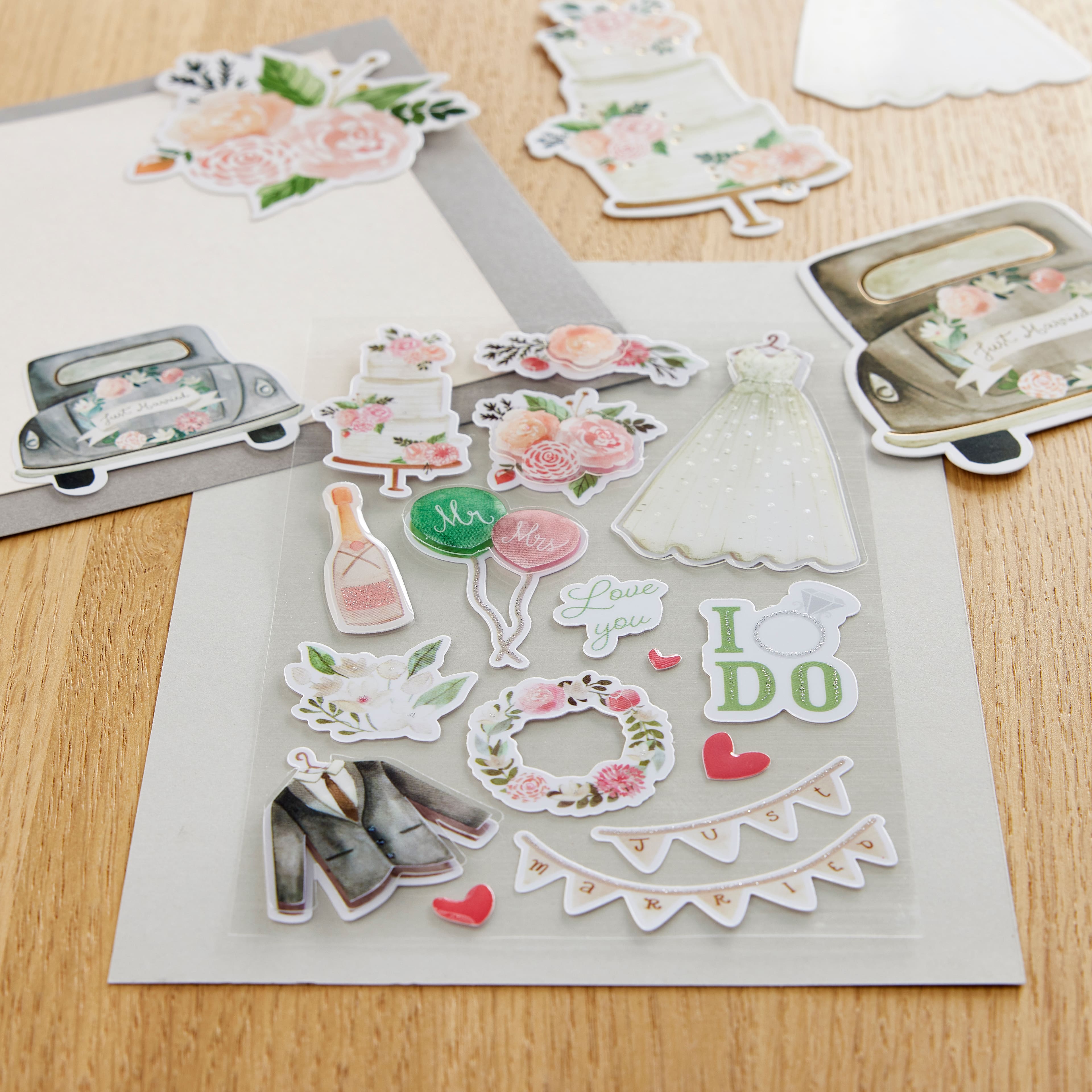 12 Pack: Watercolor Wedding Stickers by Recollections™