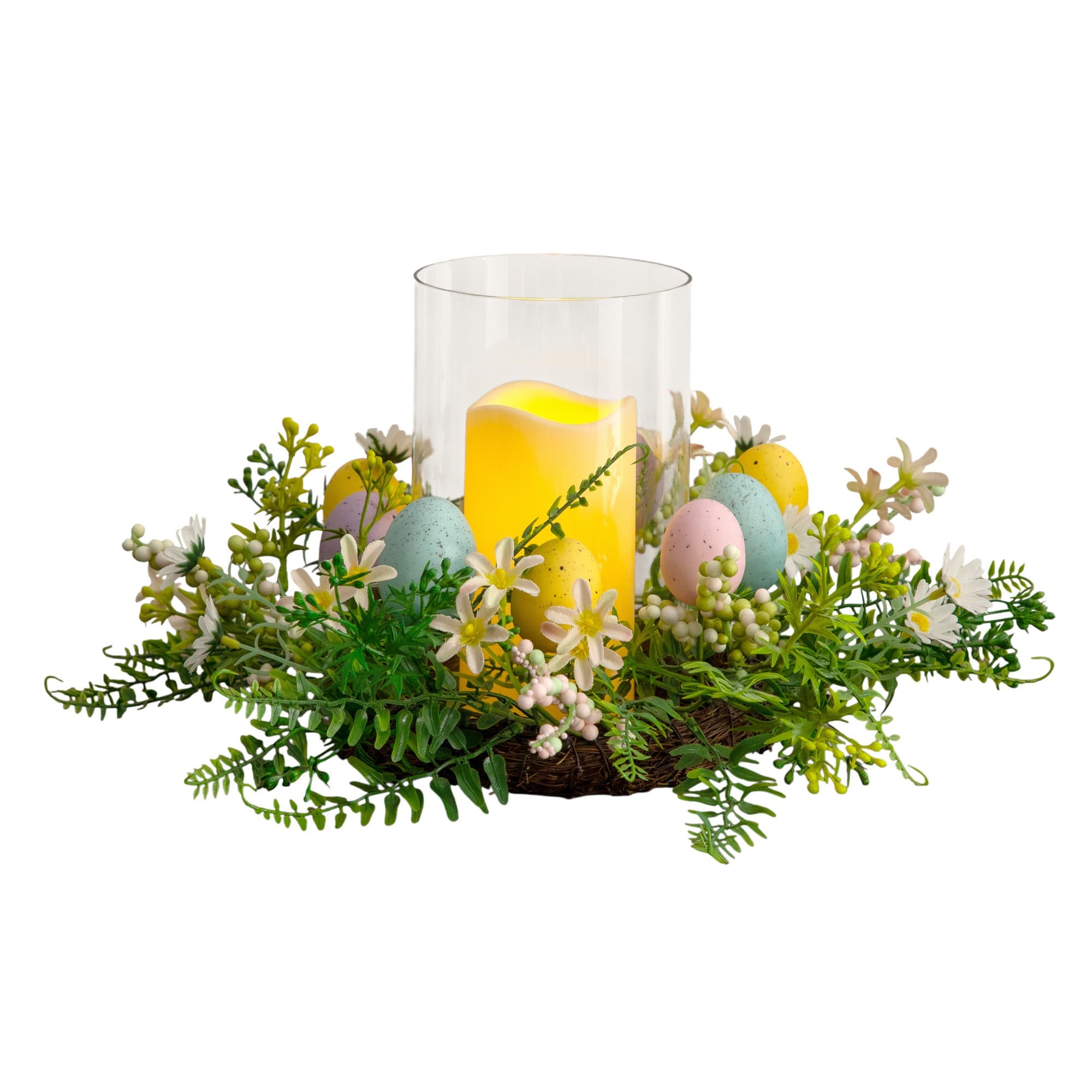 8" Artificial Easter Candle Holder Arrangement