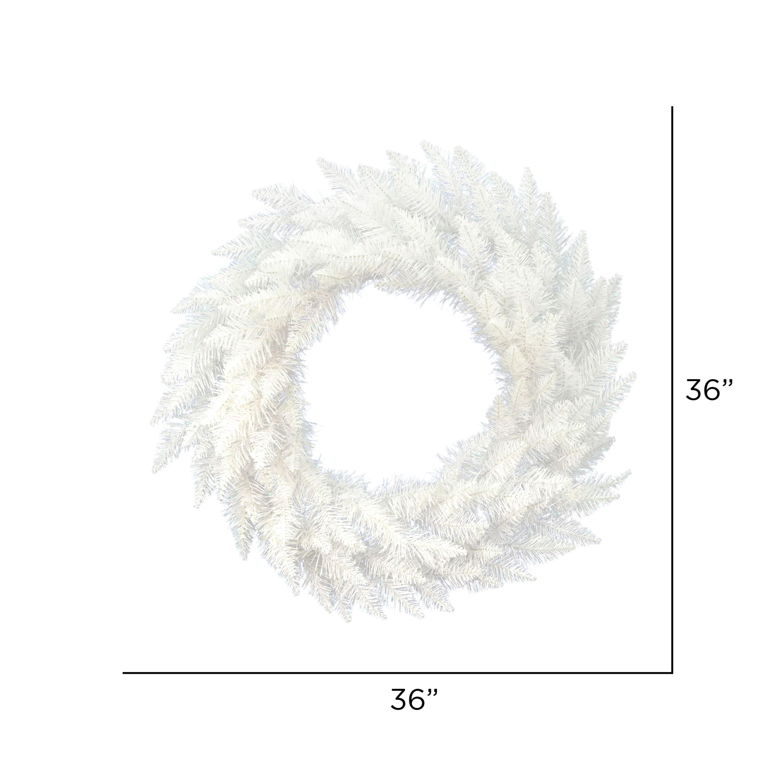 36" Sparkle White Spruce Wreath
