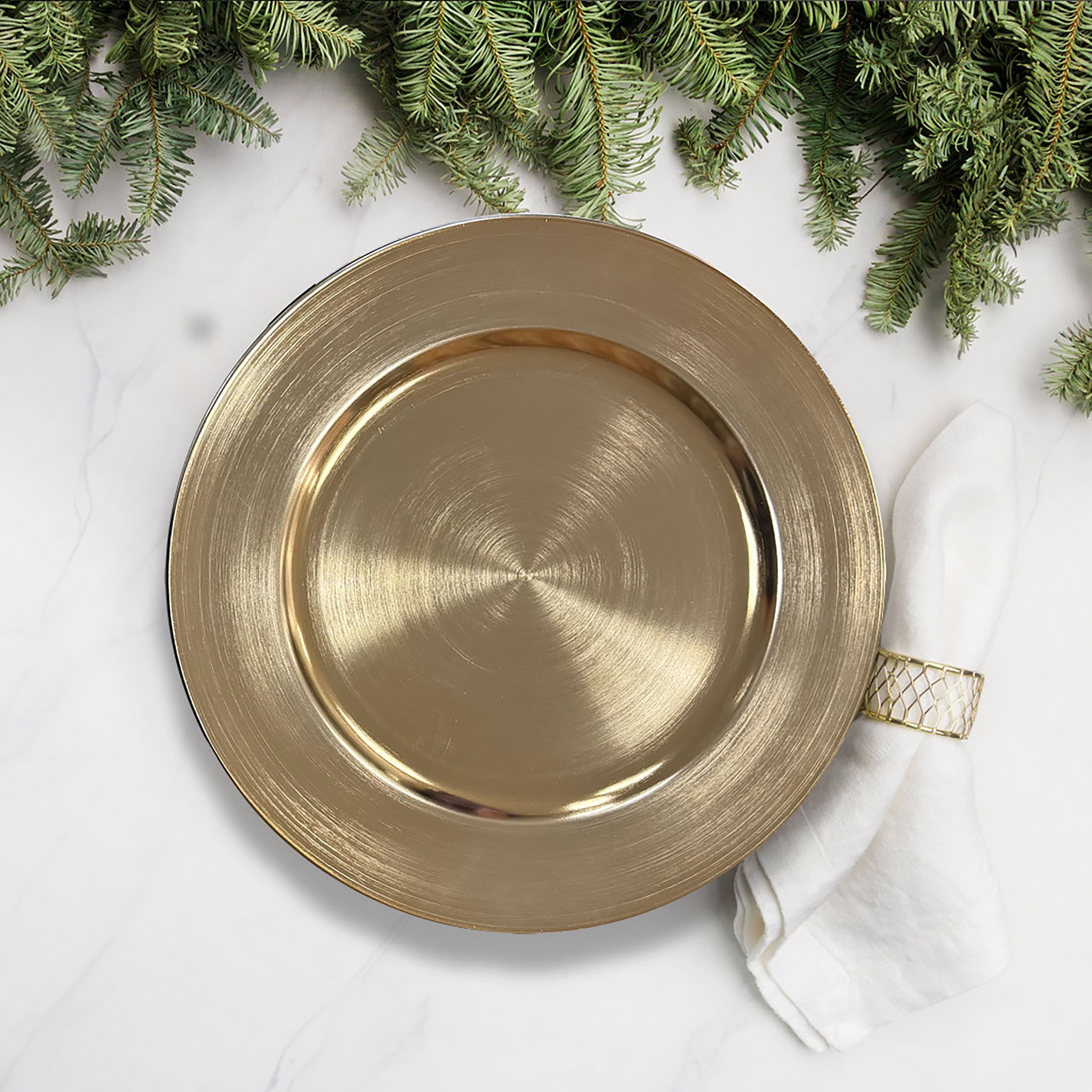8 Packs: 6 ct. (48 total) 13" Gold Chargers by Celebrate It™
