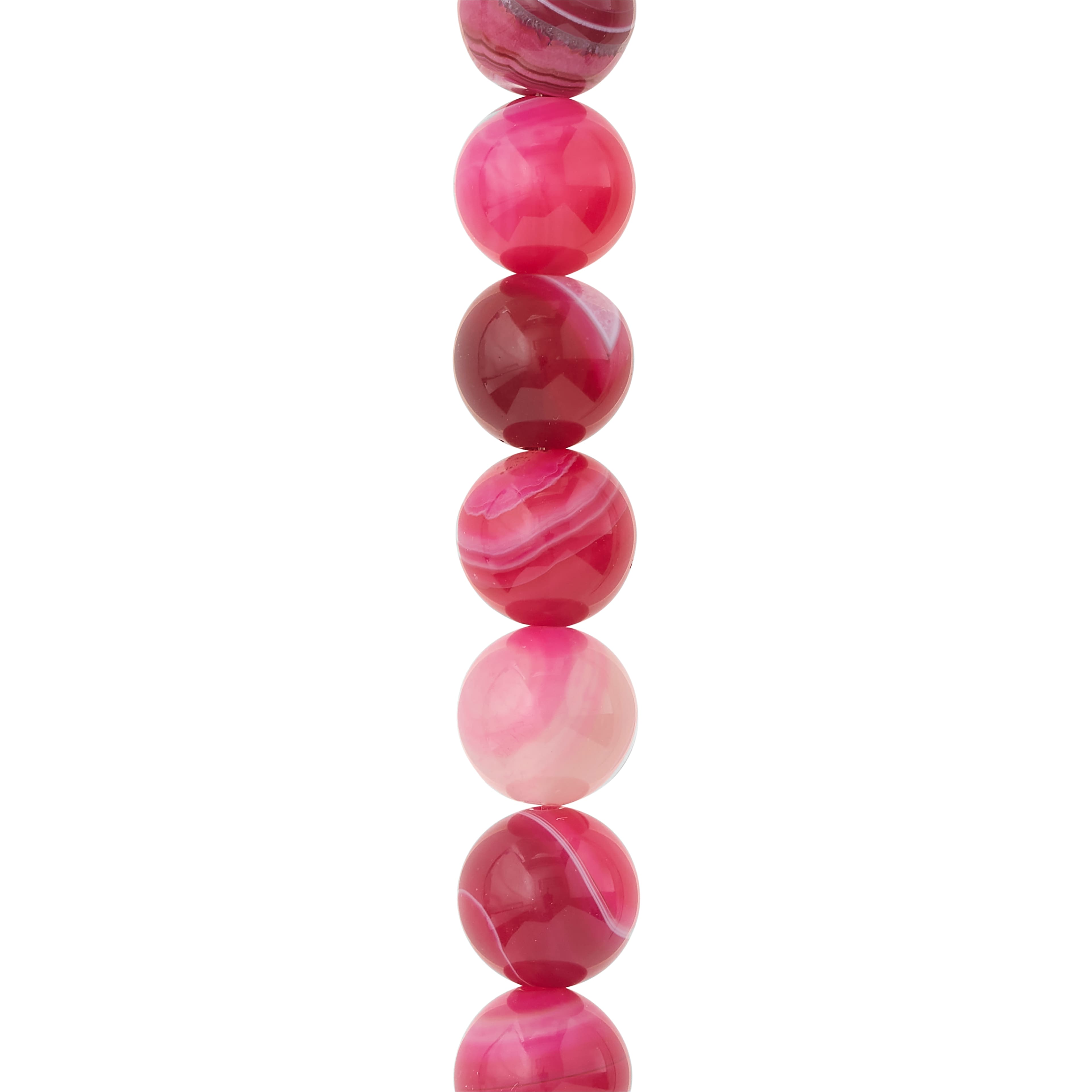 12 Pack: Pink Dyed Agate Round Beads, 12mm by Bead Landing™