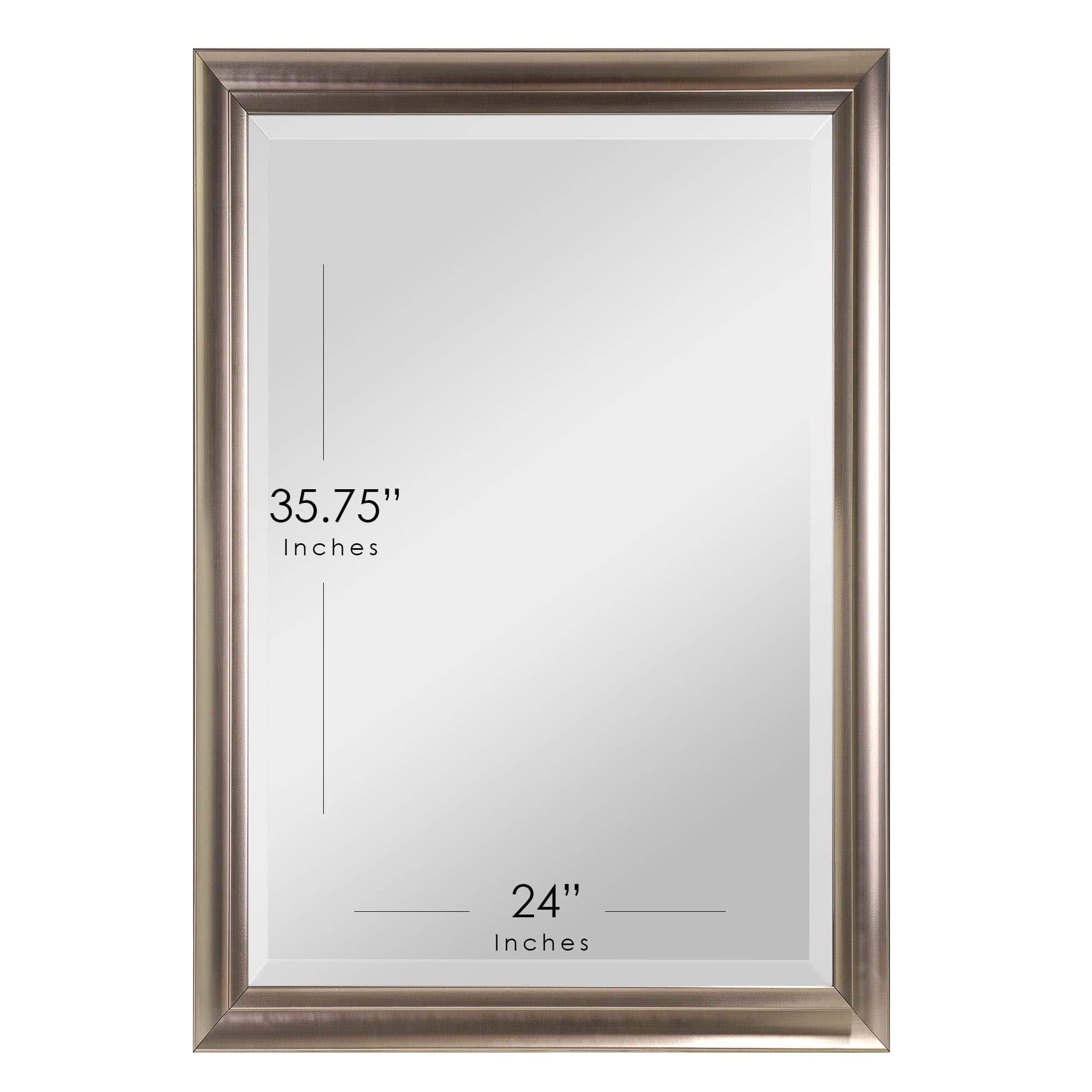 Head West 40" x 28" Oil Rubbed Antique Brushed Nickel Framed Wall Mirror