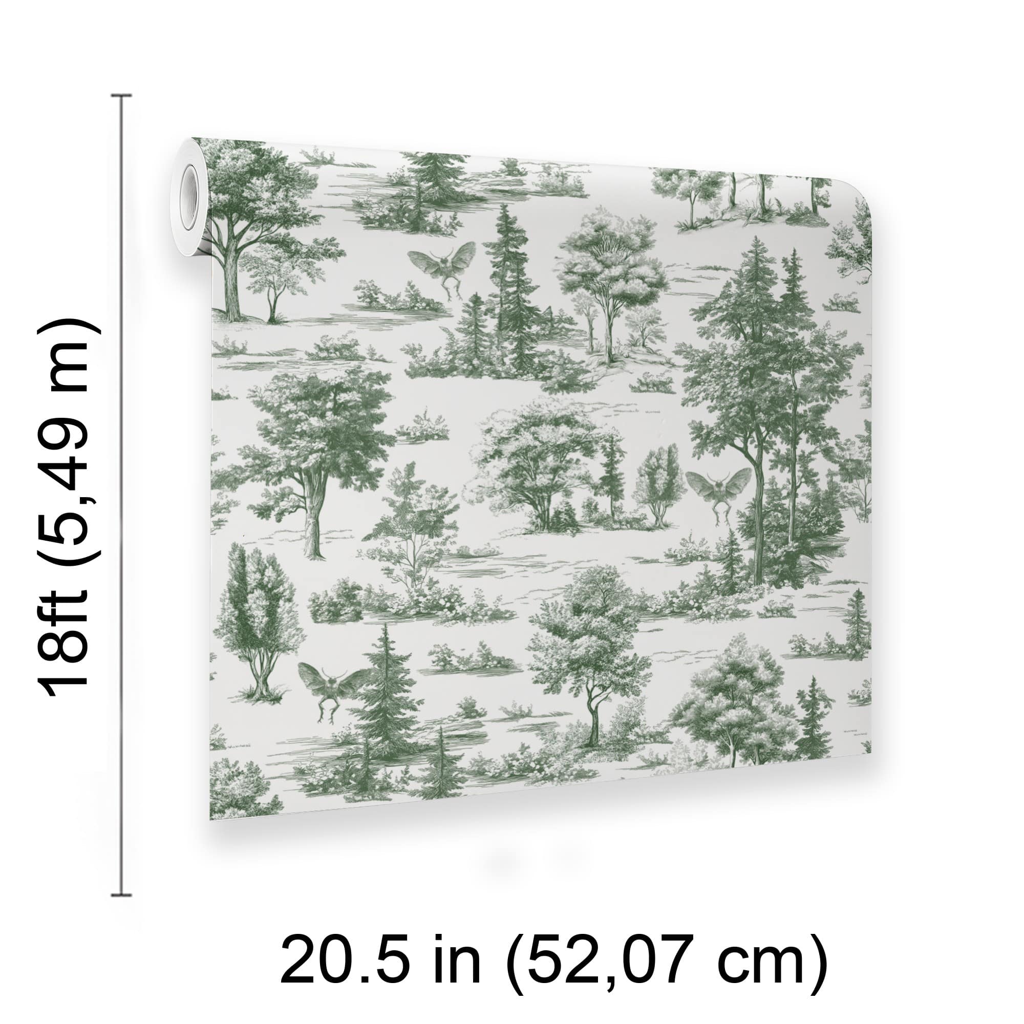 Designs Direct Mothman Novelty Toile Peel & Stick Wallpaper