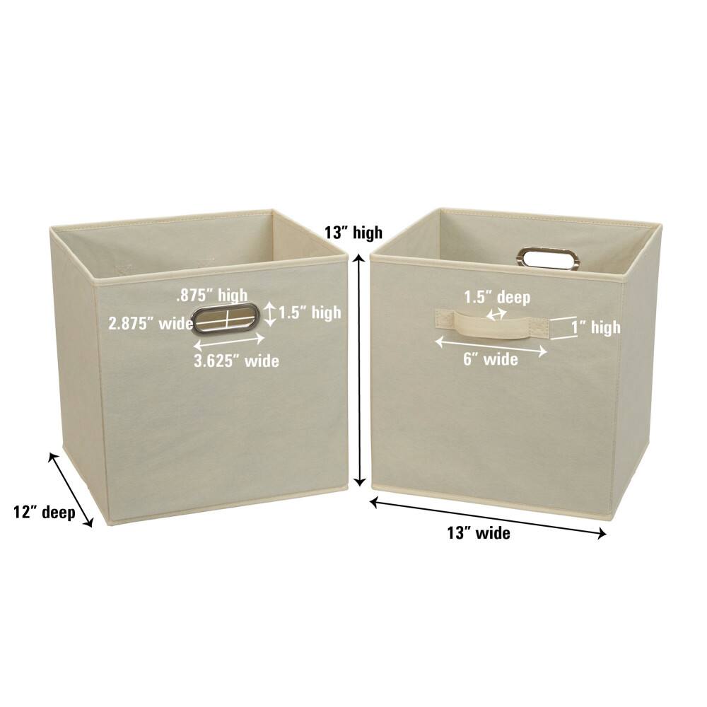 2 Pack Household Essentials 13" Fabric Storage Bins