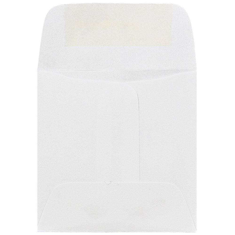 JAM Paper 2.375" x 2.375" White Square Envelopes
