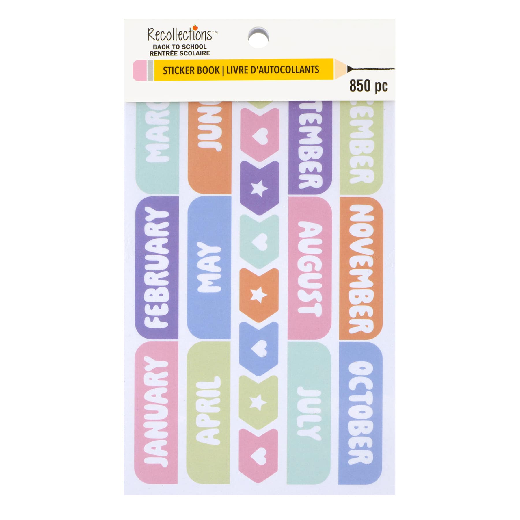 Back to School Pastel Months Sticker Book by Recollections™