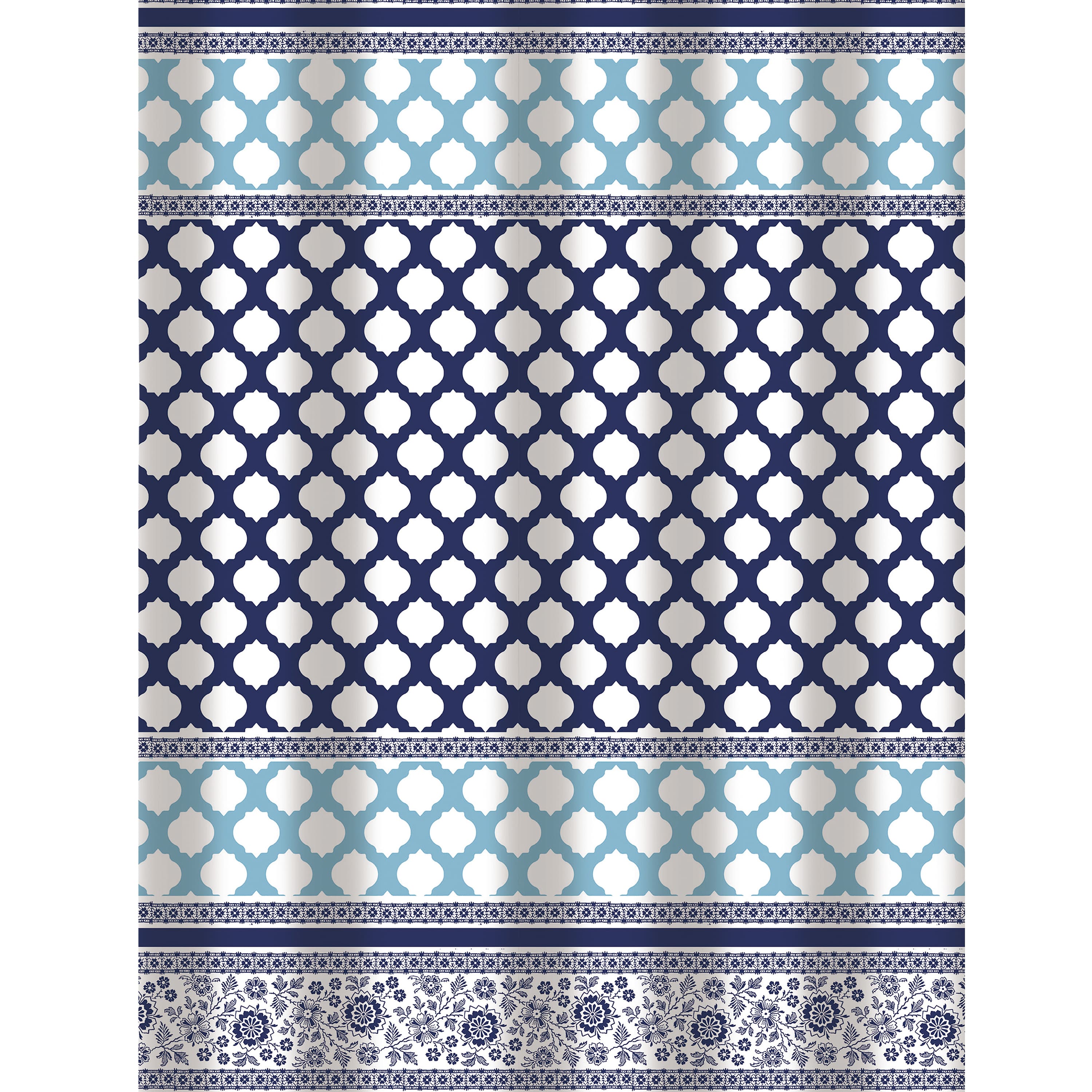 Bath Bliss Lattice Design Shower Curtain