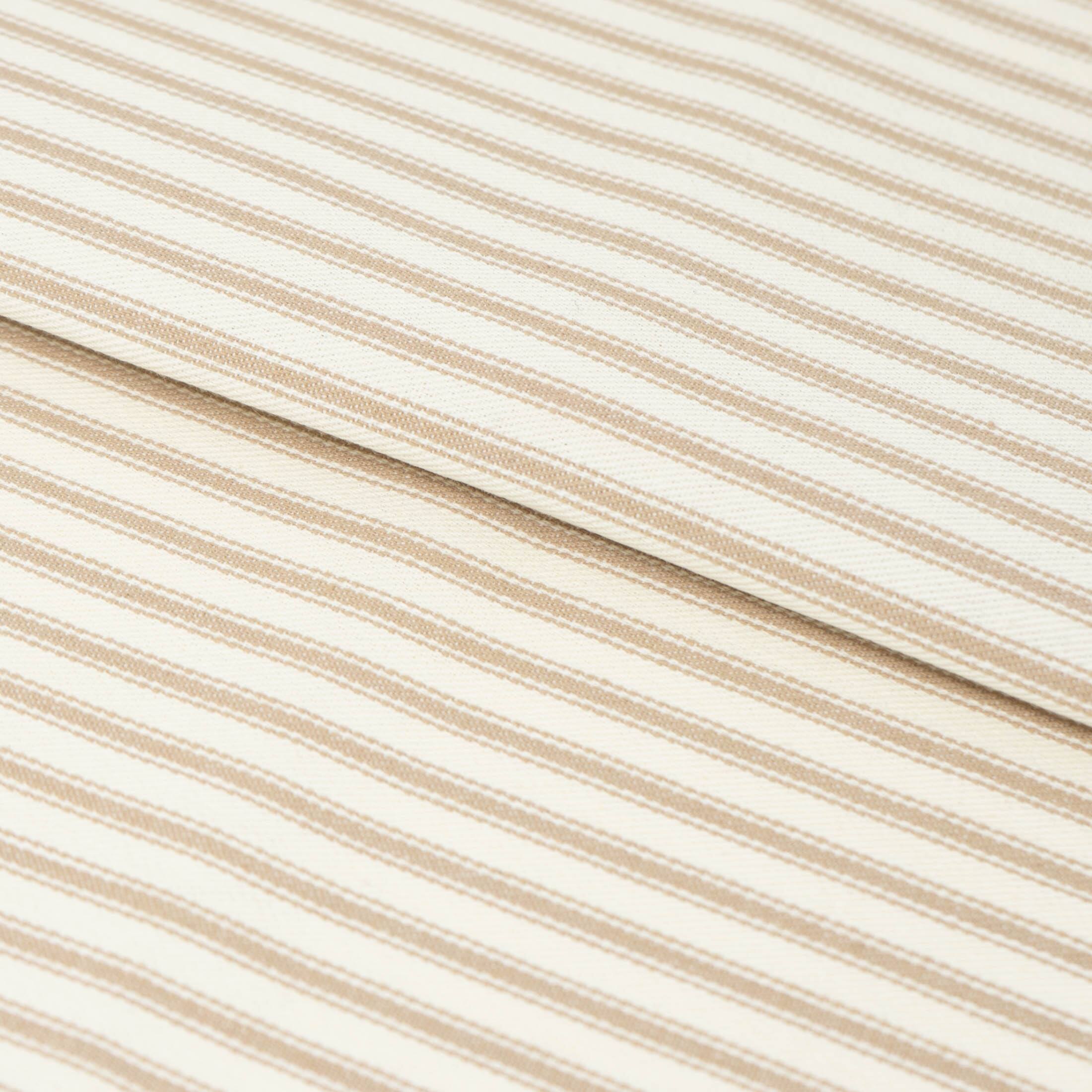 Roc-lon® 44" x 3yd. Stripe Khaki Cotton Wide Woven Ticking Fabric