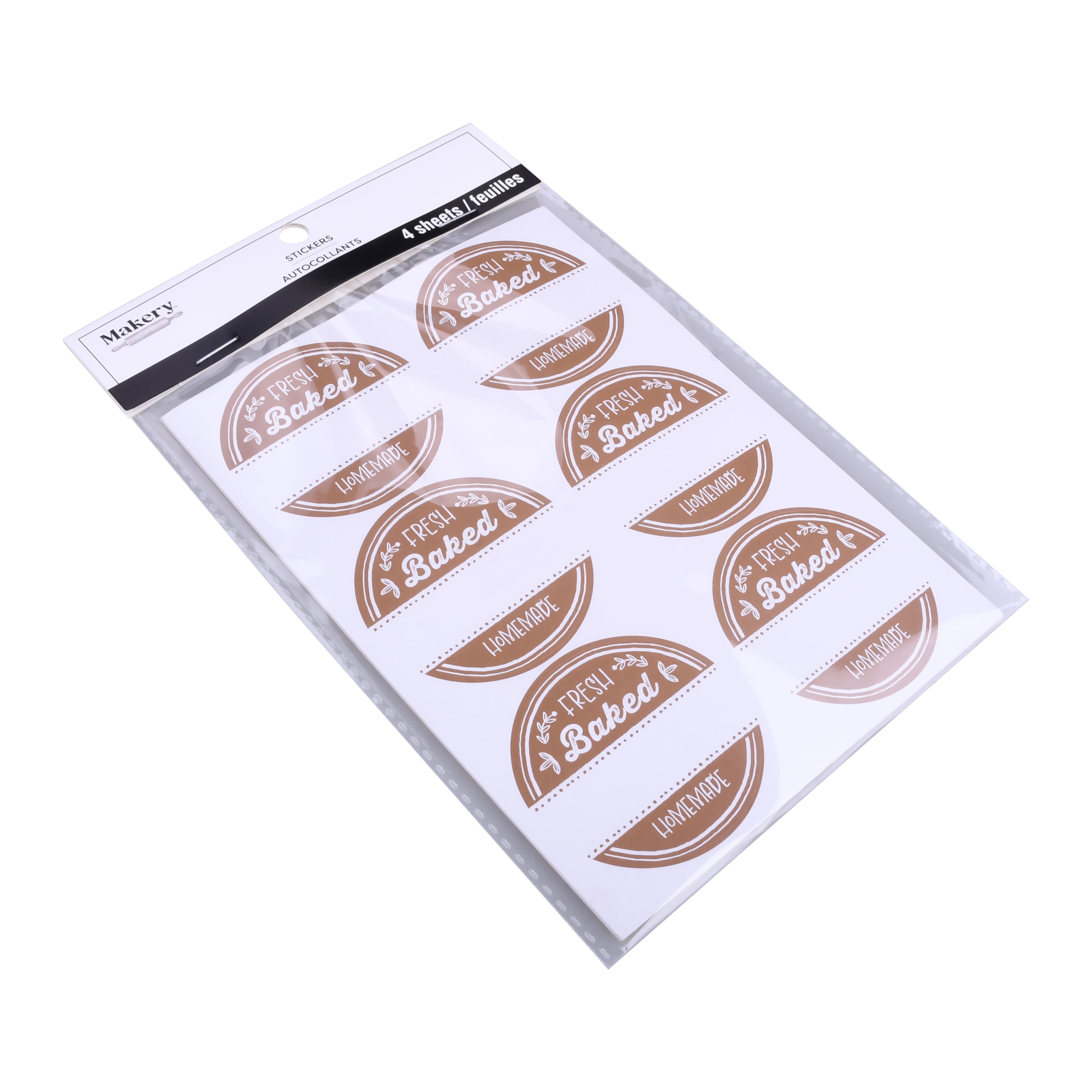 Kraft Fresh Baked Round Stickers, 24ct. by Makery™