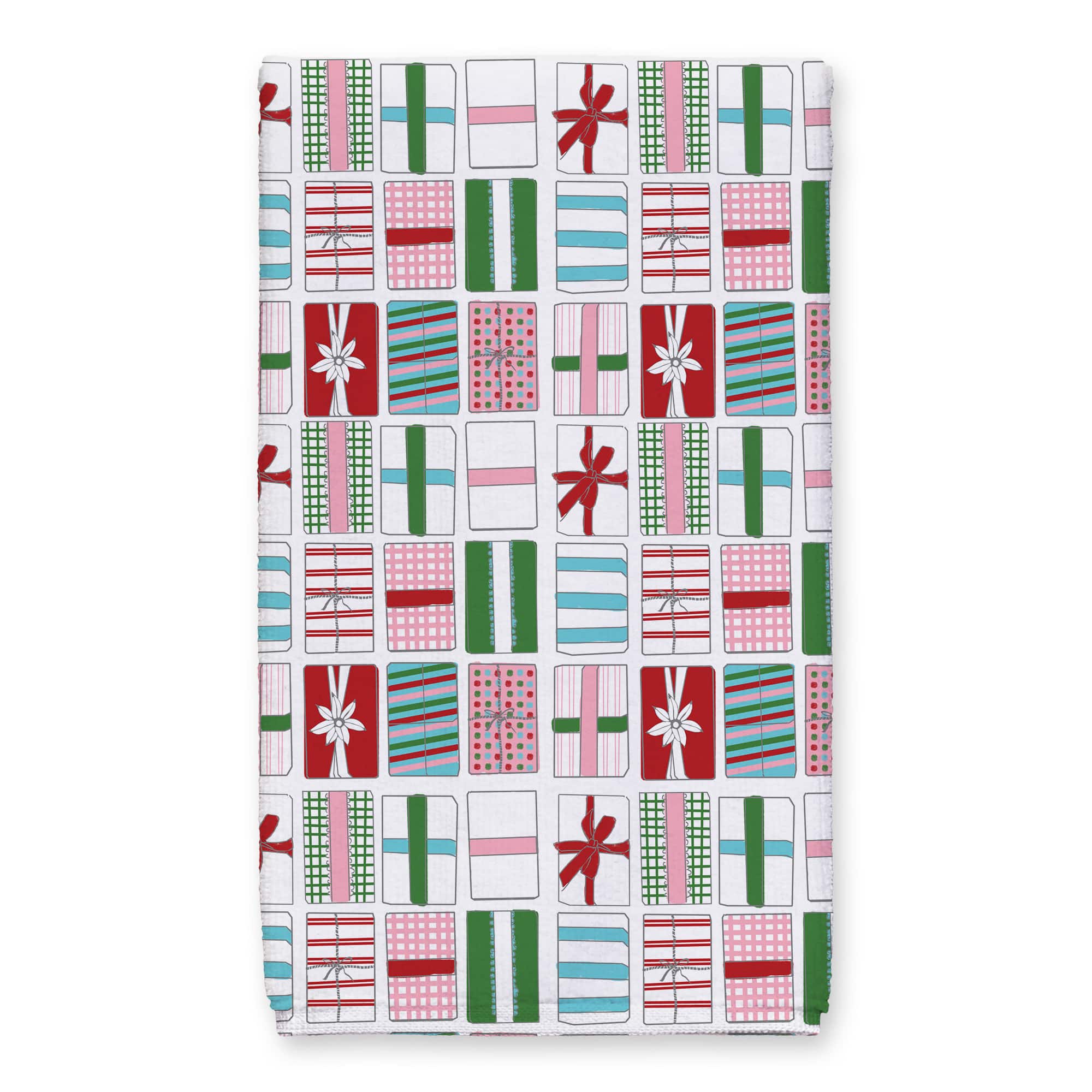 Merry Gift Boxes Tea Towels - Set of 2