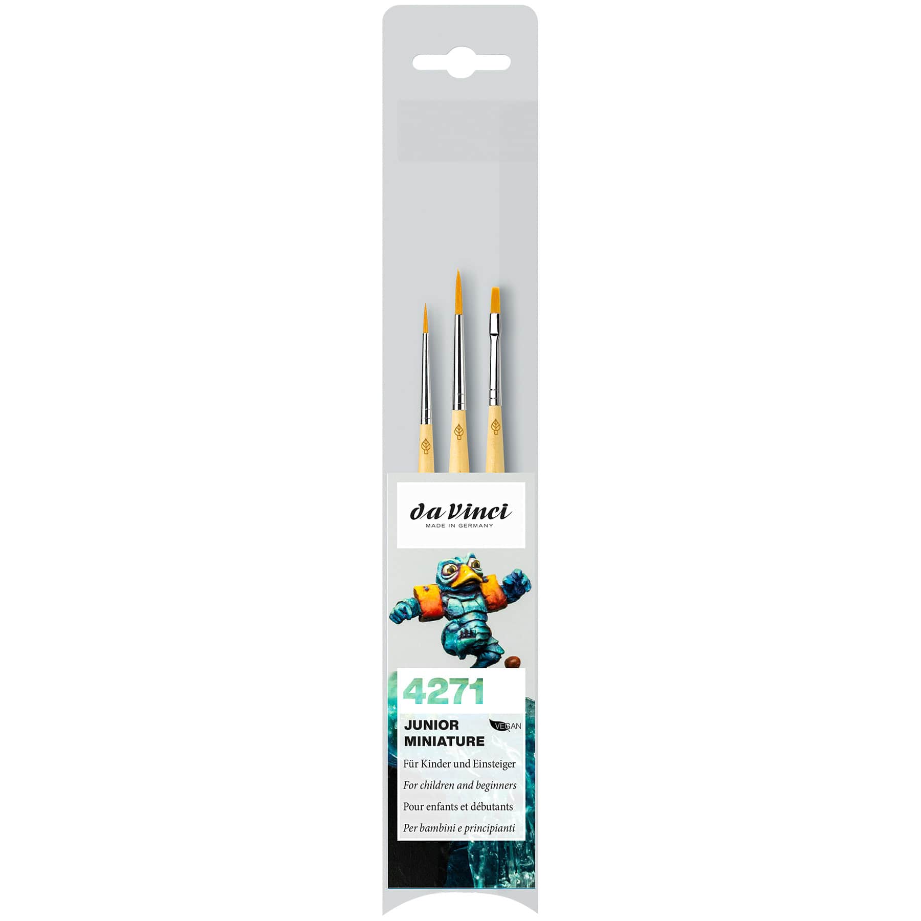 da Vinci JUNIOR Synthetics 3 Piece Flat Brush Set