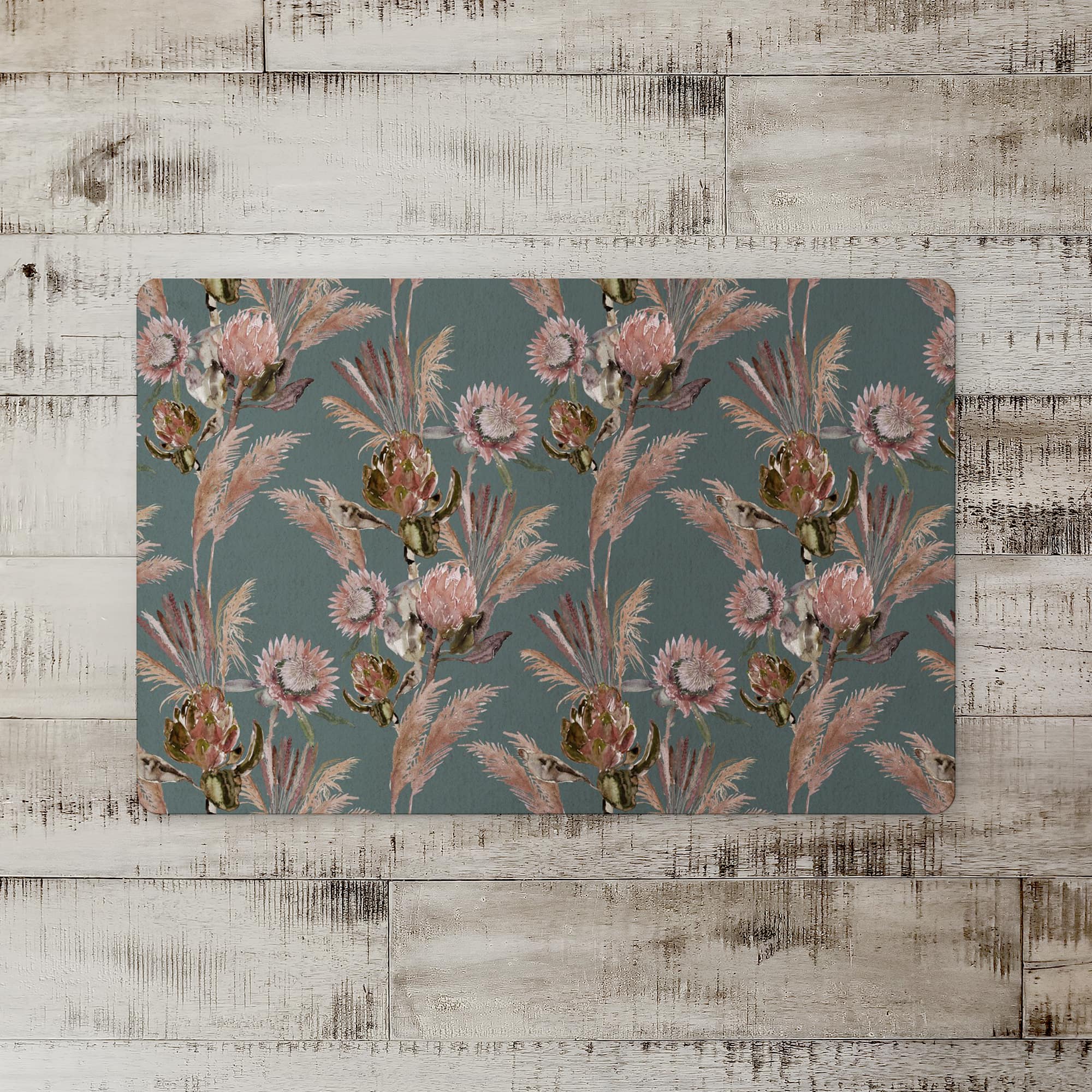 Protea Blooms Floor Mat