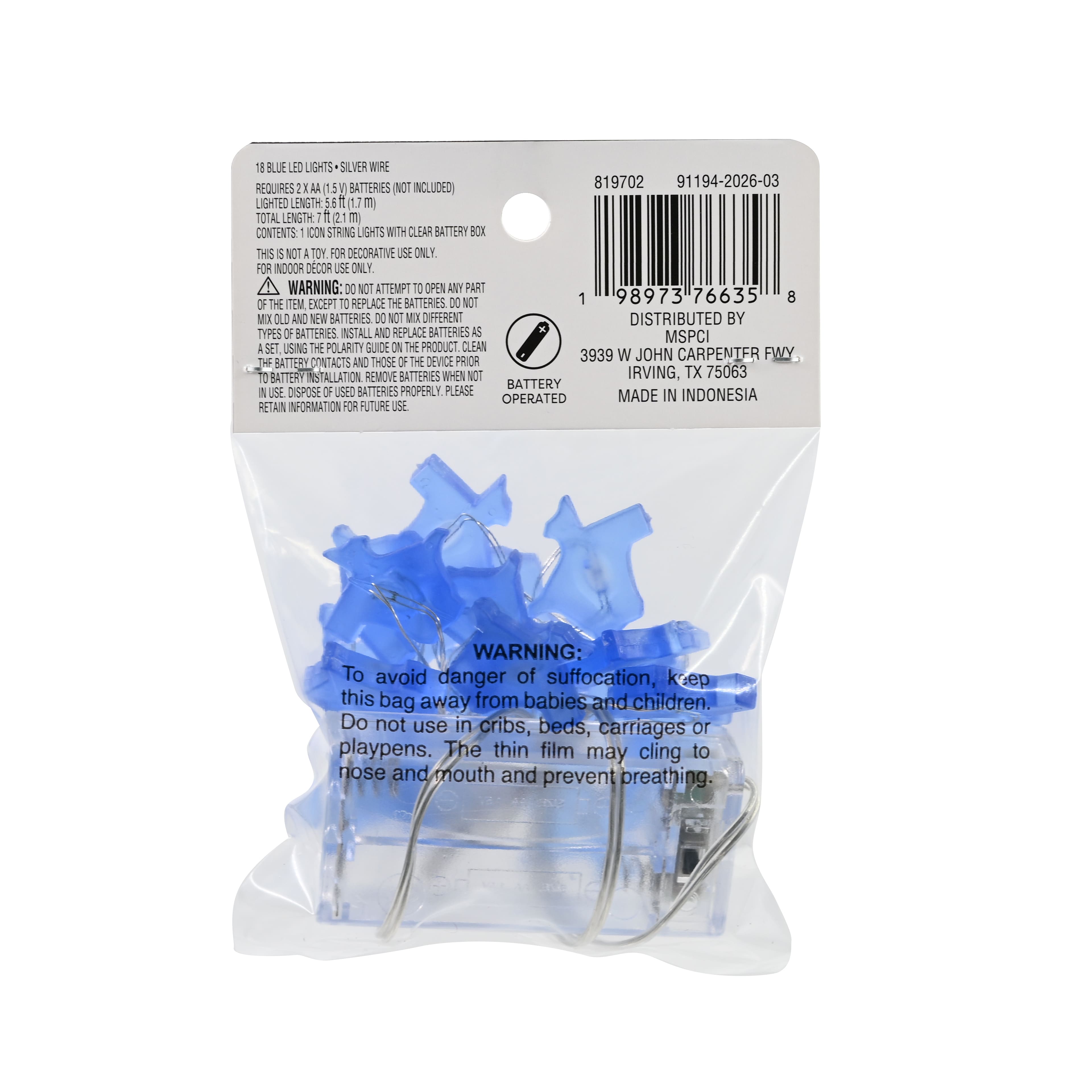 Homecoming Blue Texas LED String Lights by Celebrate It™
