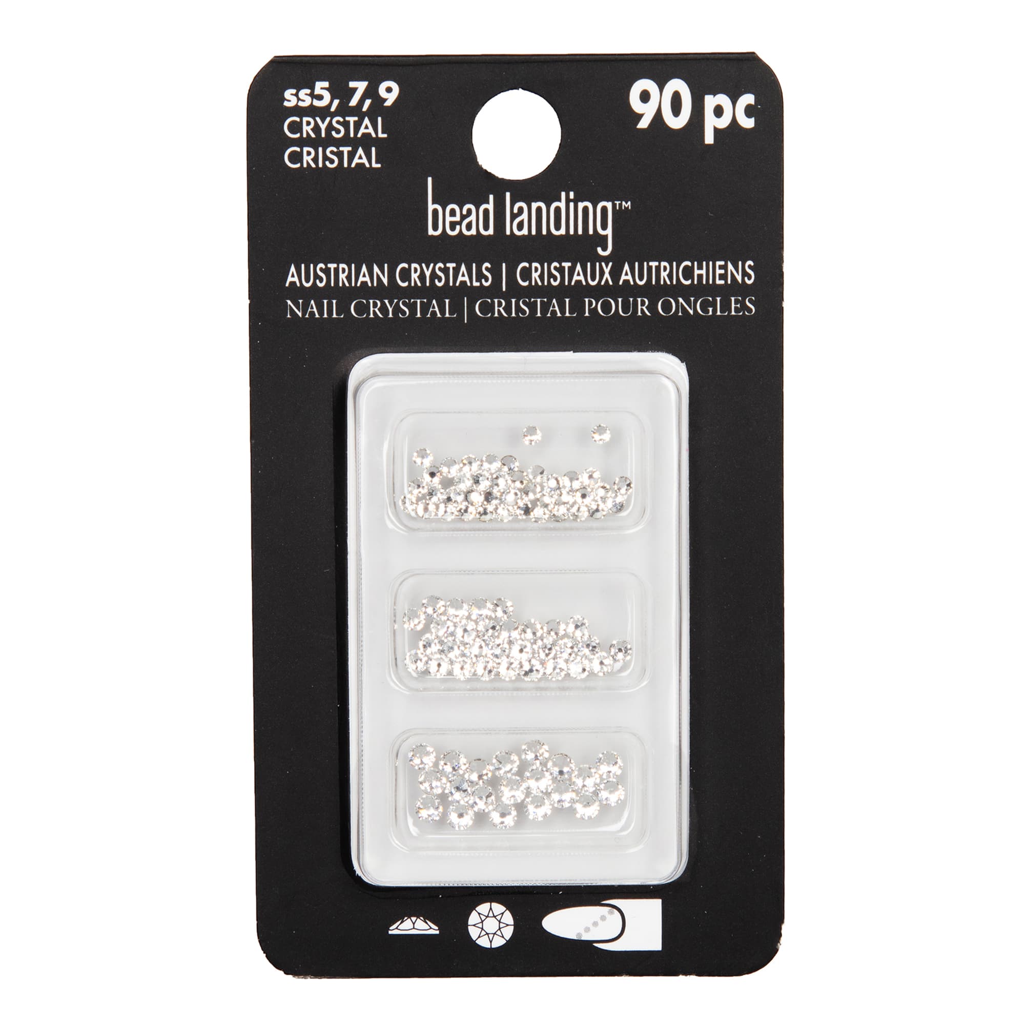 Mixed Round Flatback Austrian Crystals, 90ct. by Bead Landing™
