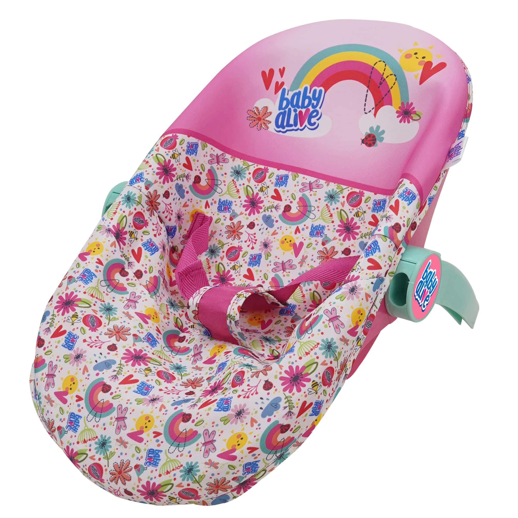 509 Crew Baby Alive Pink and Rainbow Deluxe Doll Car Seat