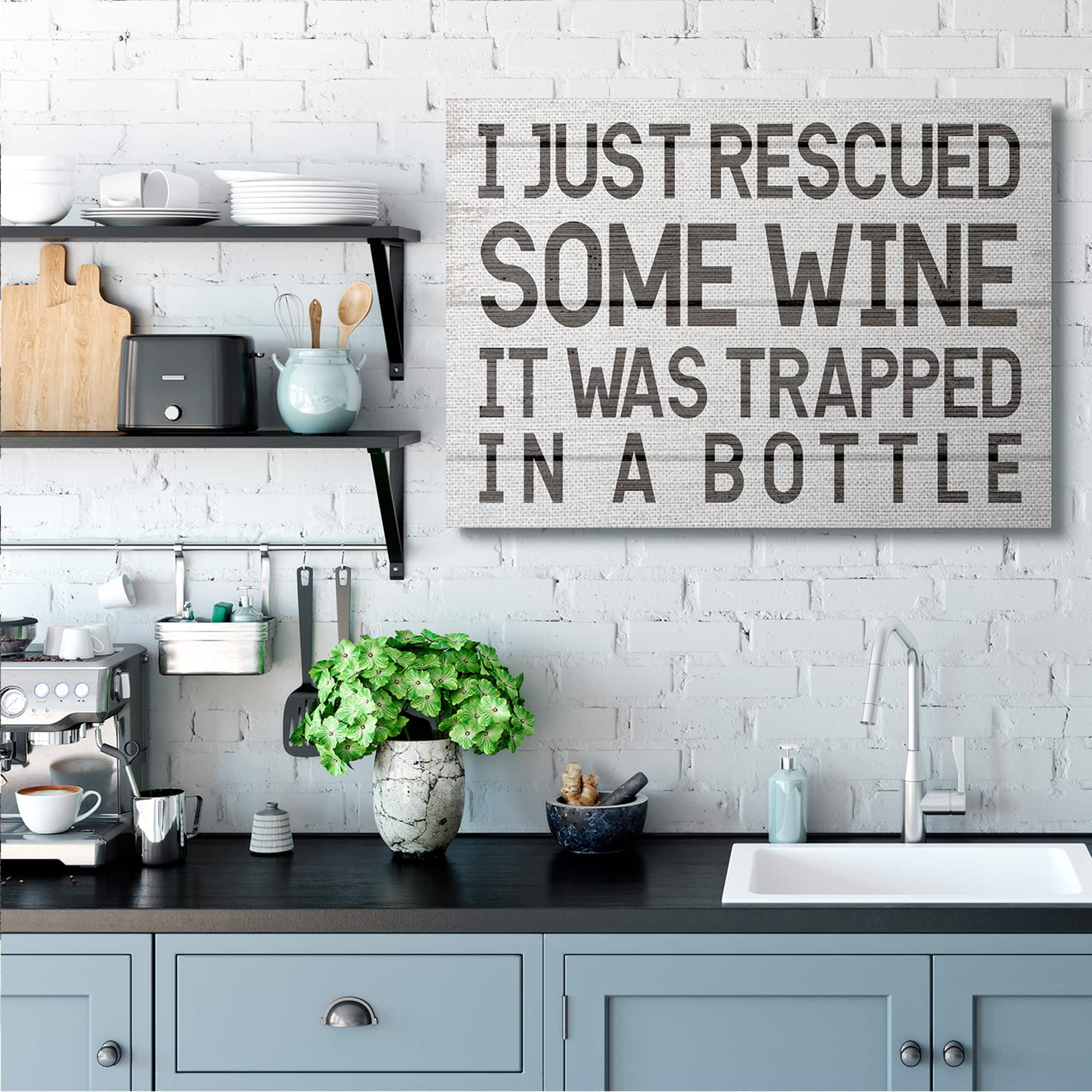 Stupell Industries Wine Trapped in Bottle Wall Accent