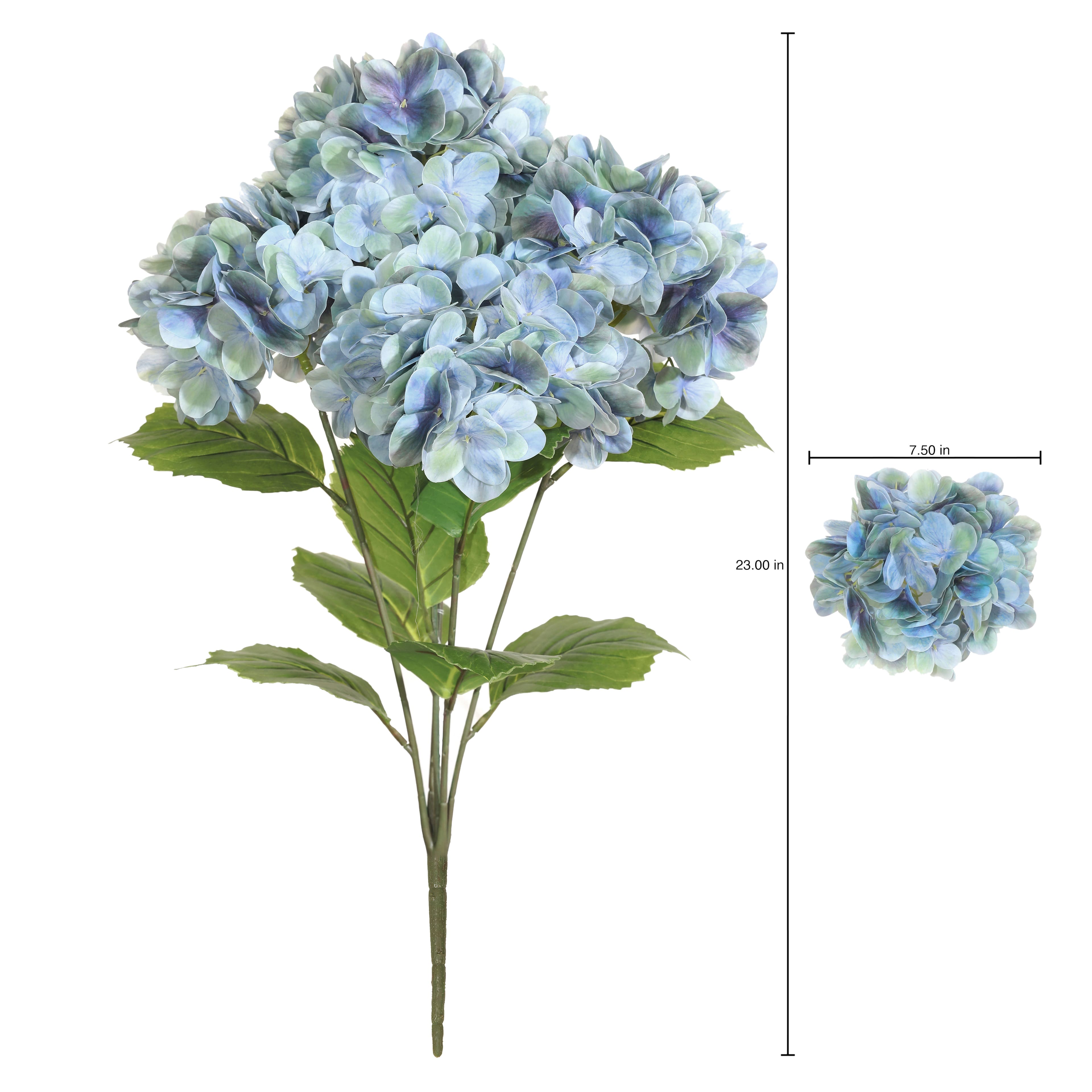 8 Pack: 23" Green & Blue Hydrangea Bush by Ashland®