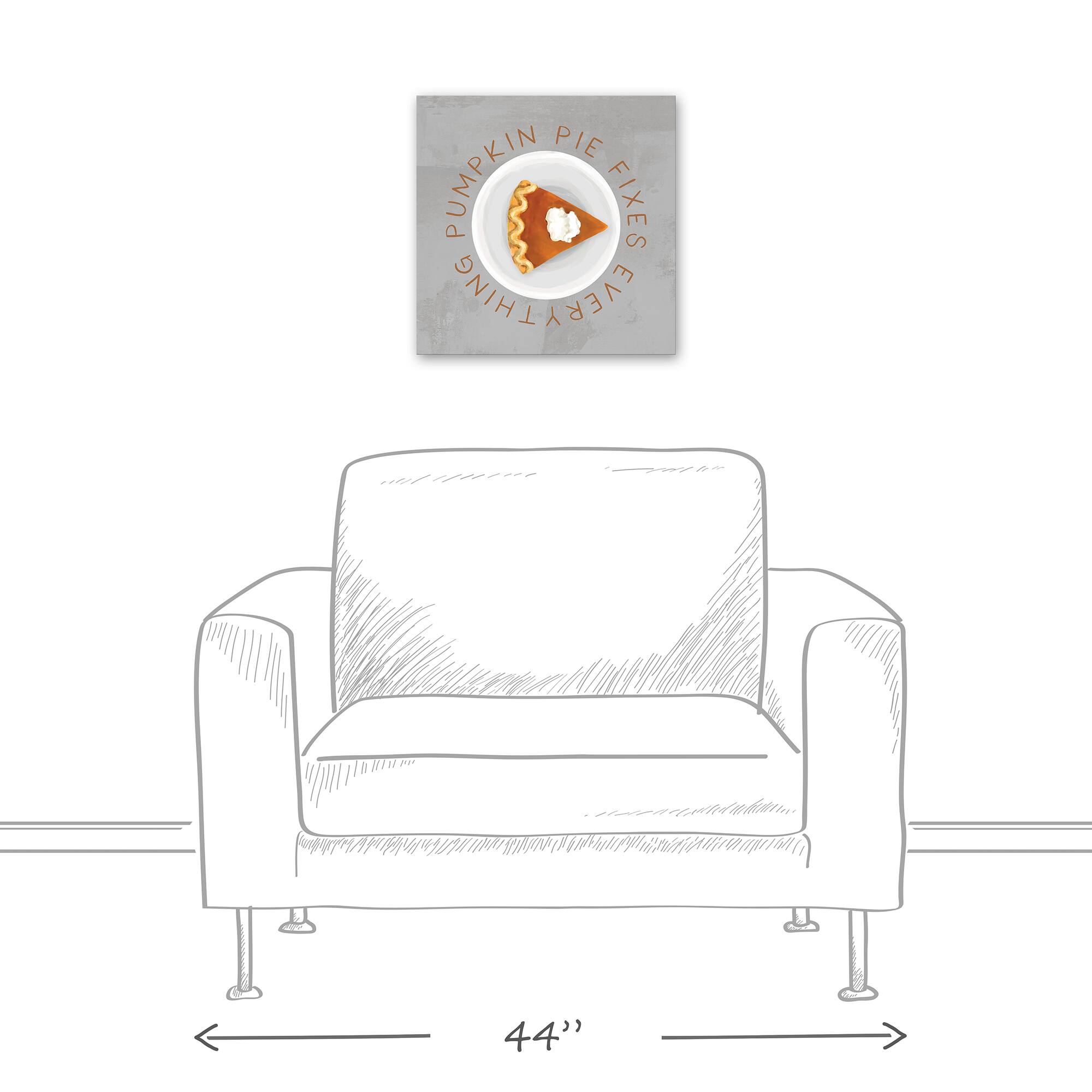 Pumpkin Pie Fixes Everything Canvas Wall Art