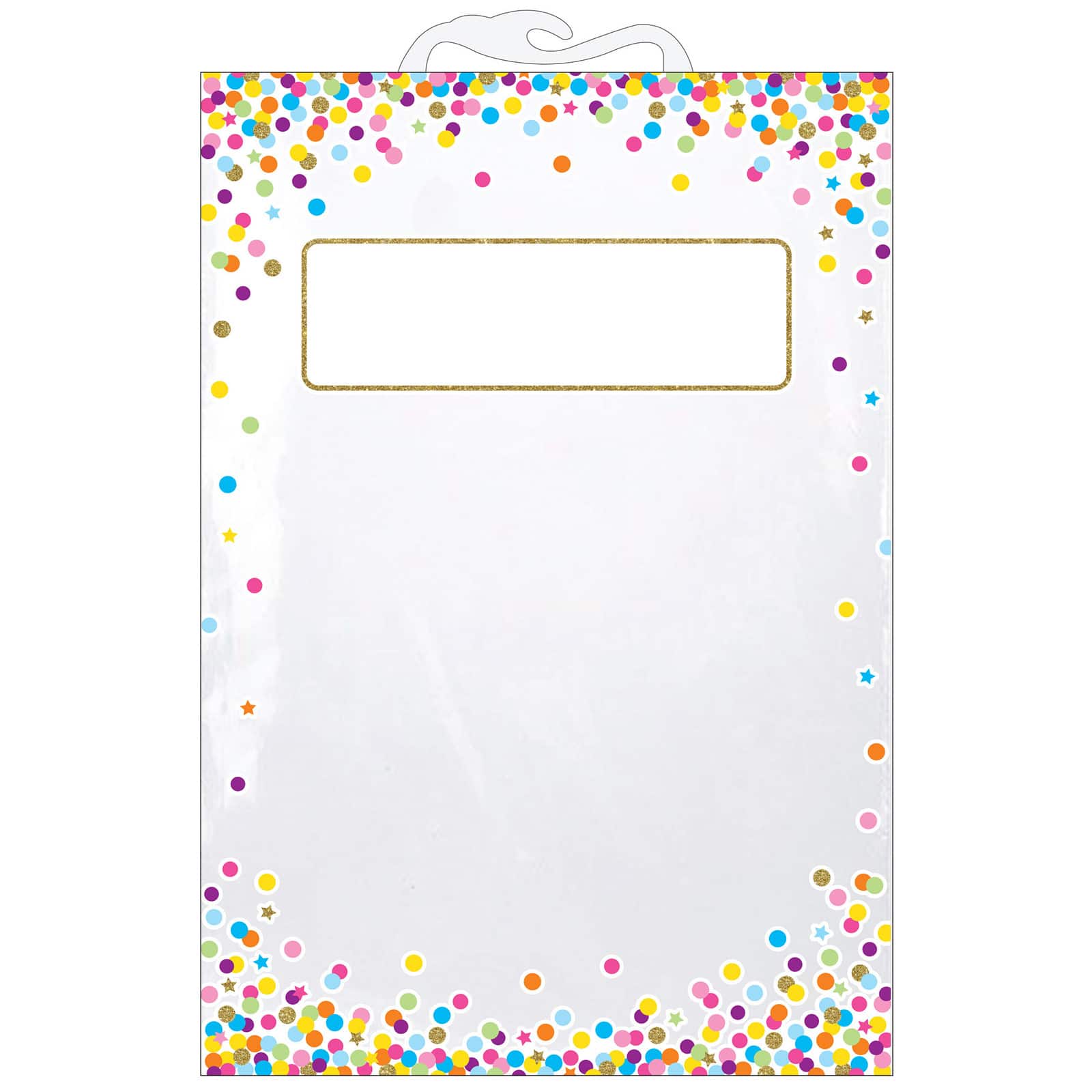 Ashley Productions Hanging Confetti Pattern Storage/Book Bag, 2 Packs of 5
